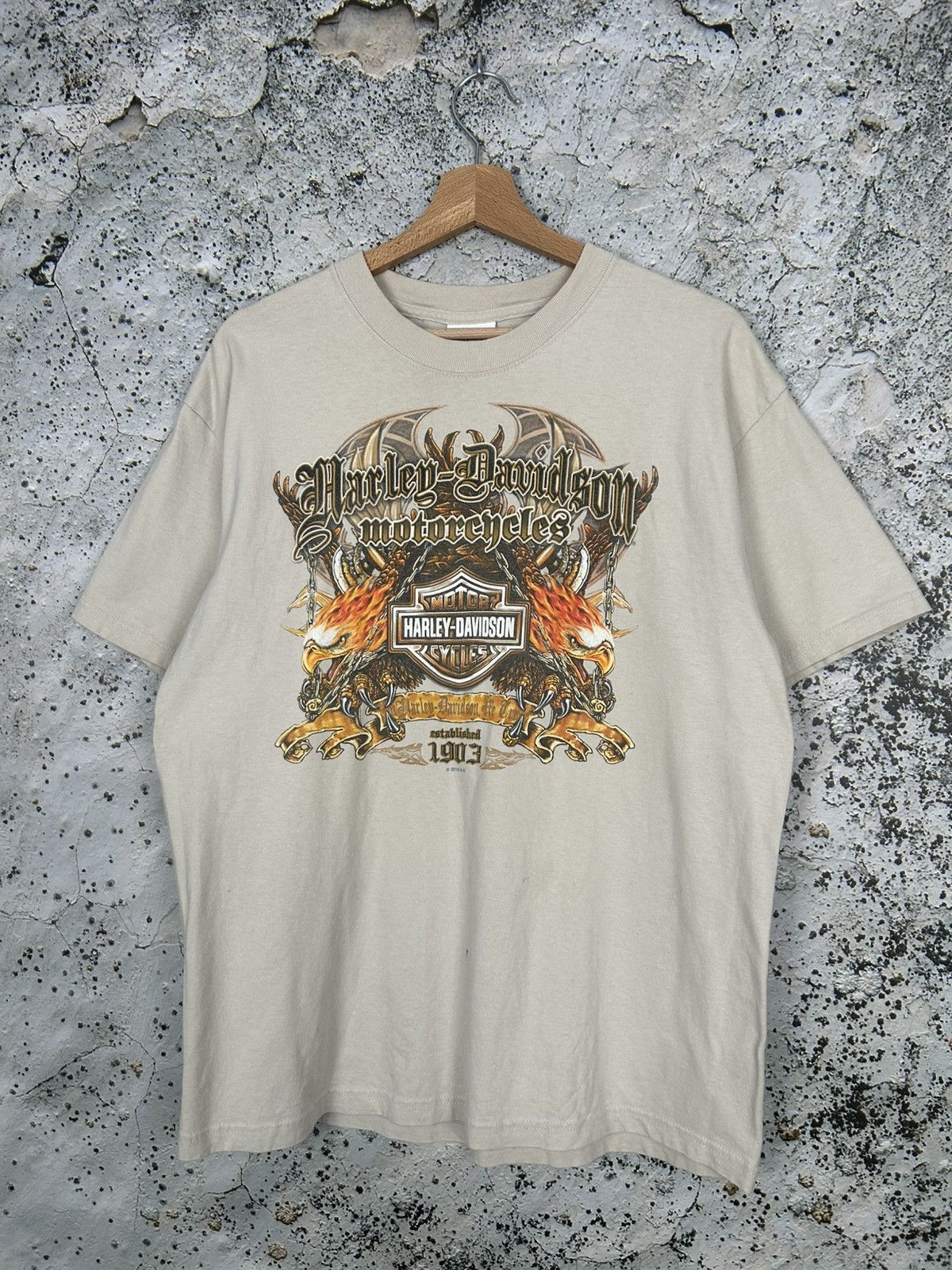 Harley Davidson Vintage Harley Davidson Motorcycles Graphic Tee Rare Y2K 00s Size US L / EU 52-54 / 3 - 1 Thumbnail