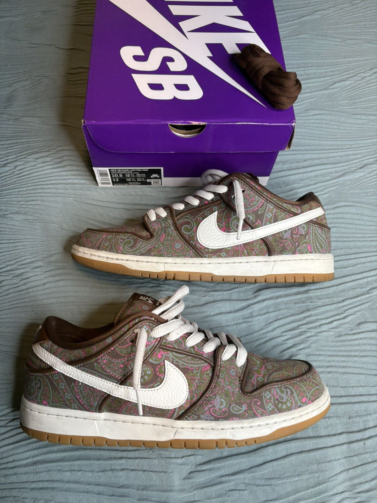 Nike SB Nike SB Dunk Low Pro “Paisley Brown” Size US 10.5 / EU 43-44 - 1 Thumbnail