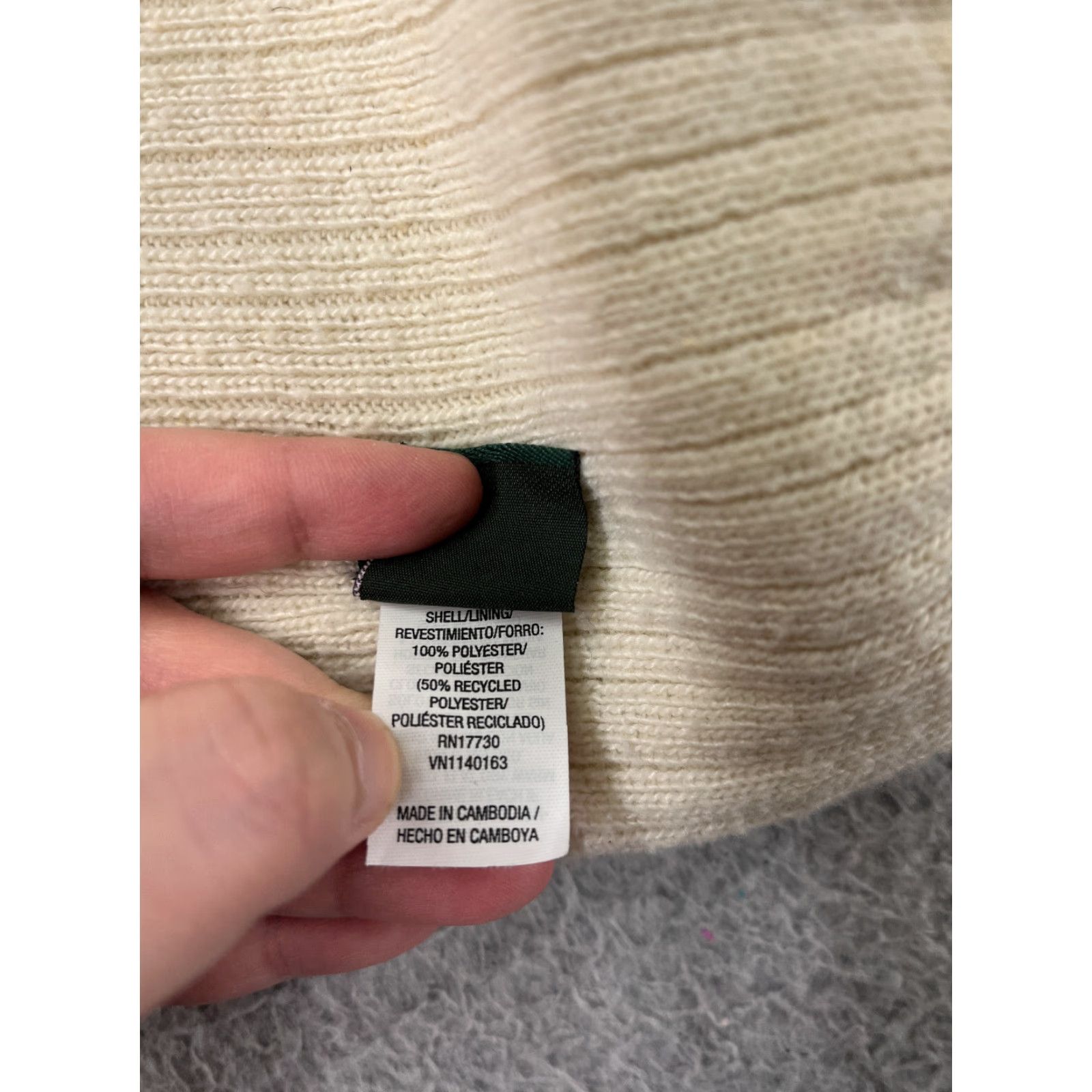 Vintage Wild Fable Beanie Adult One Size Ivory Knit Polyester Ski Size ONE SIZE - 6 Thumbnail