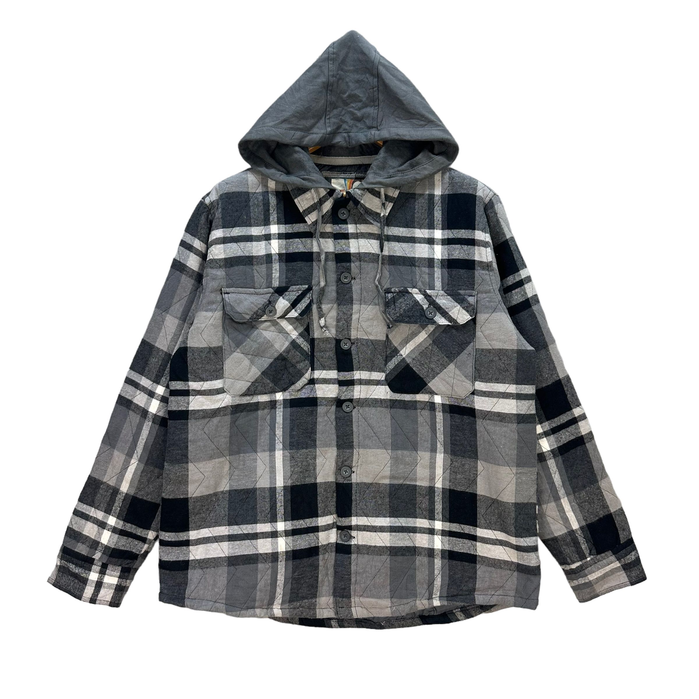 Flannel OCEAN PACIFIC CHECKED TARTAN HOODED JACKET #8819-003 Size US L / EU 52-54 / 3 - 1 Thumbnail