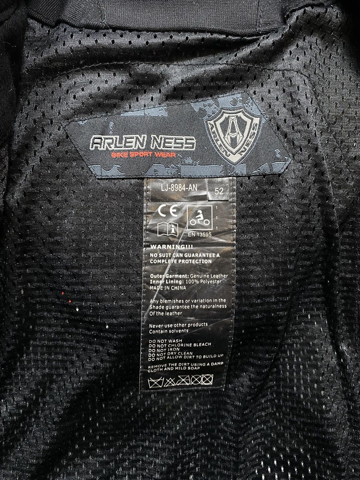 Leather Men's motorcycle leather jacket Arlen Ness Edge Size US L / EU 52-54 / 3 - 17 Thumbnail