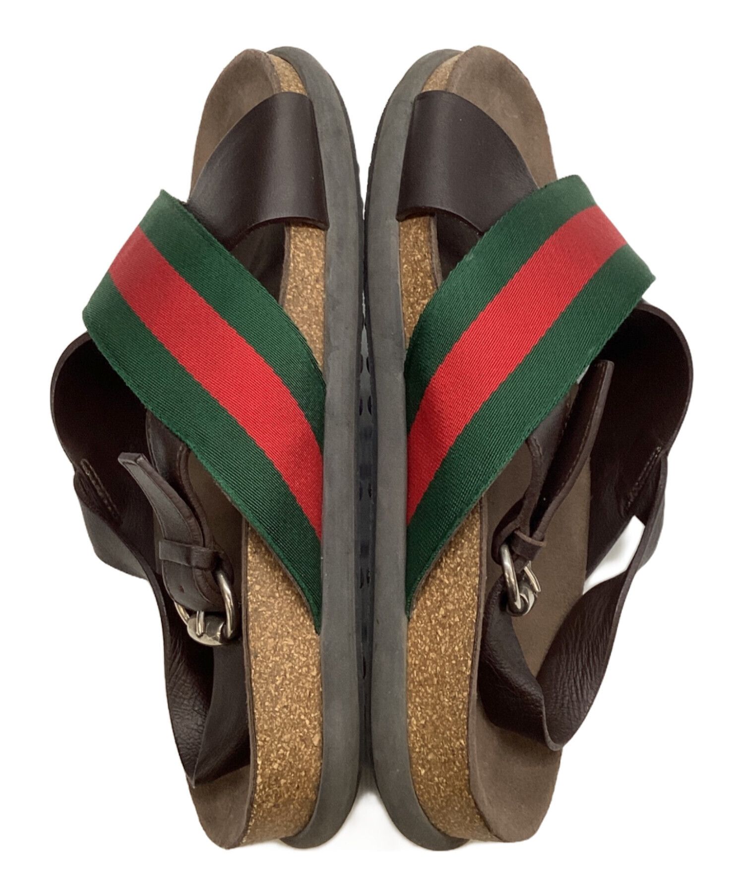 Gucci GUCCI Cross-Strap Sherry Line Sandals Brown 8 Size US 8 / EU 41 - 7 Thumbnail
