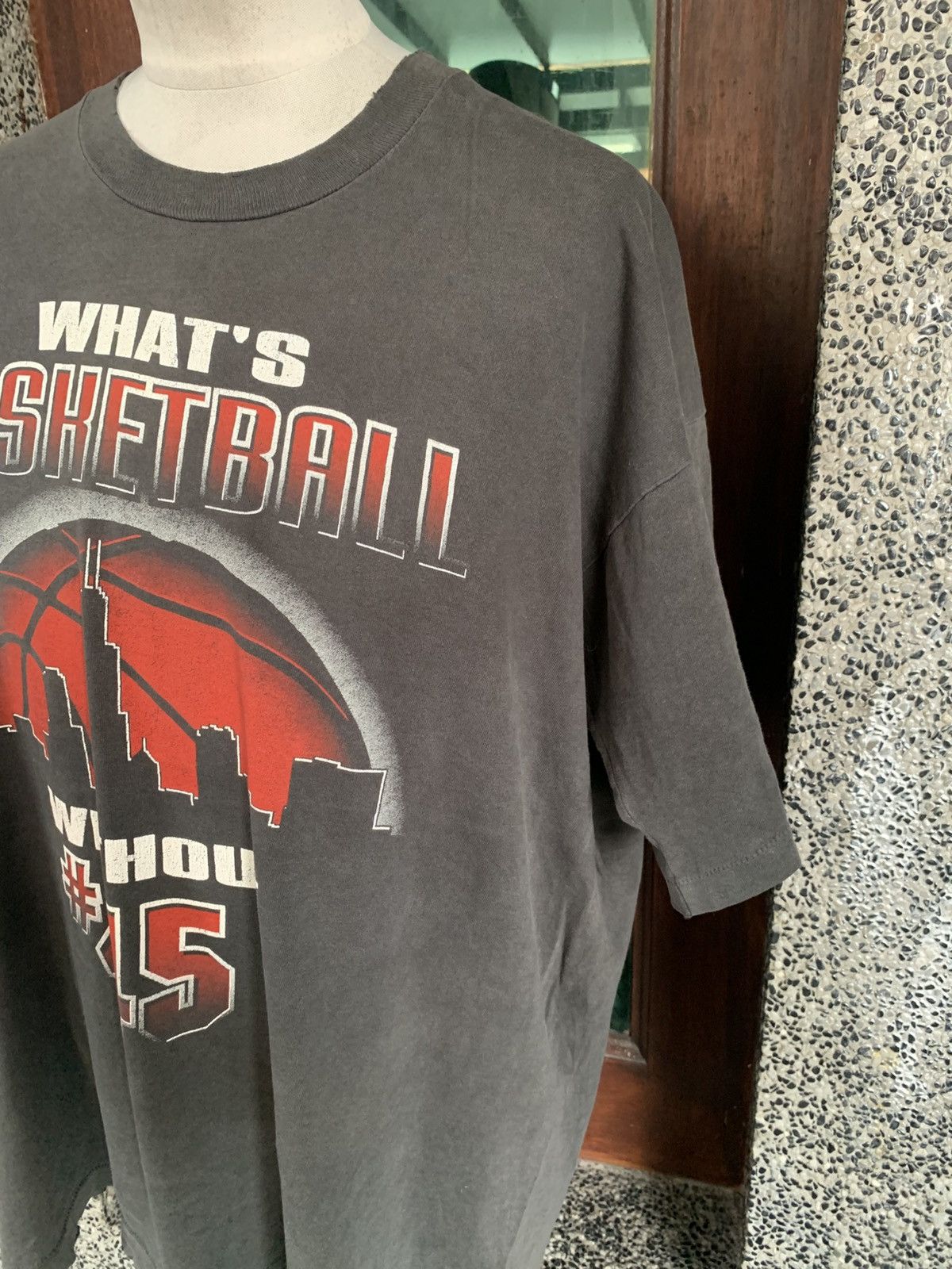 NBA × Salem Sportswear × Vintage Vintage 90s Whats Basketball Without #45 Jordan Bulls Tees Size US XL / EU 56 / 4 - 3 Thumbnail