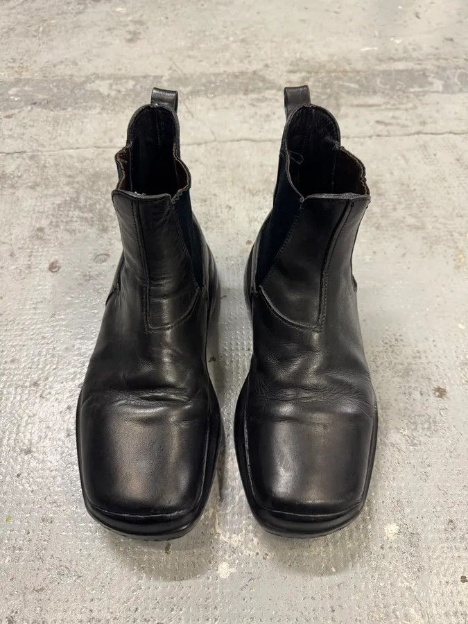 Prada FW1999 Prada Black Leather Vibram Boots Size US 9.5 / EU 42-43 - 2 Thumbnail