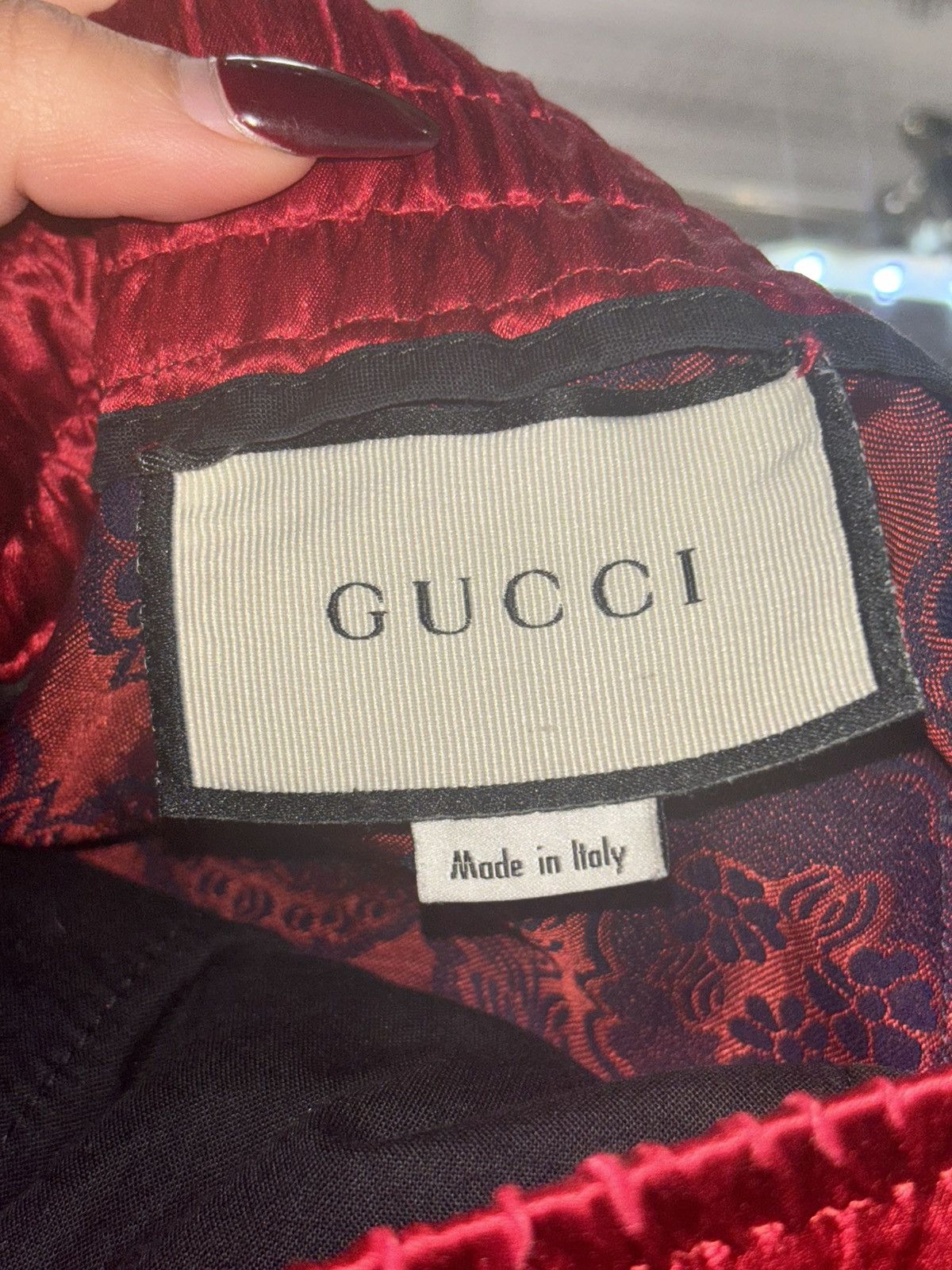 Gucci GUCCI RED SATIN FLORAL PRINT SIZE 50 Size US 38 / EU 54 - 7 Thumbnail
