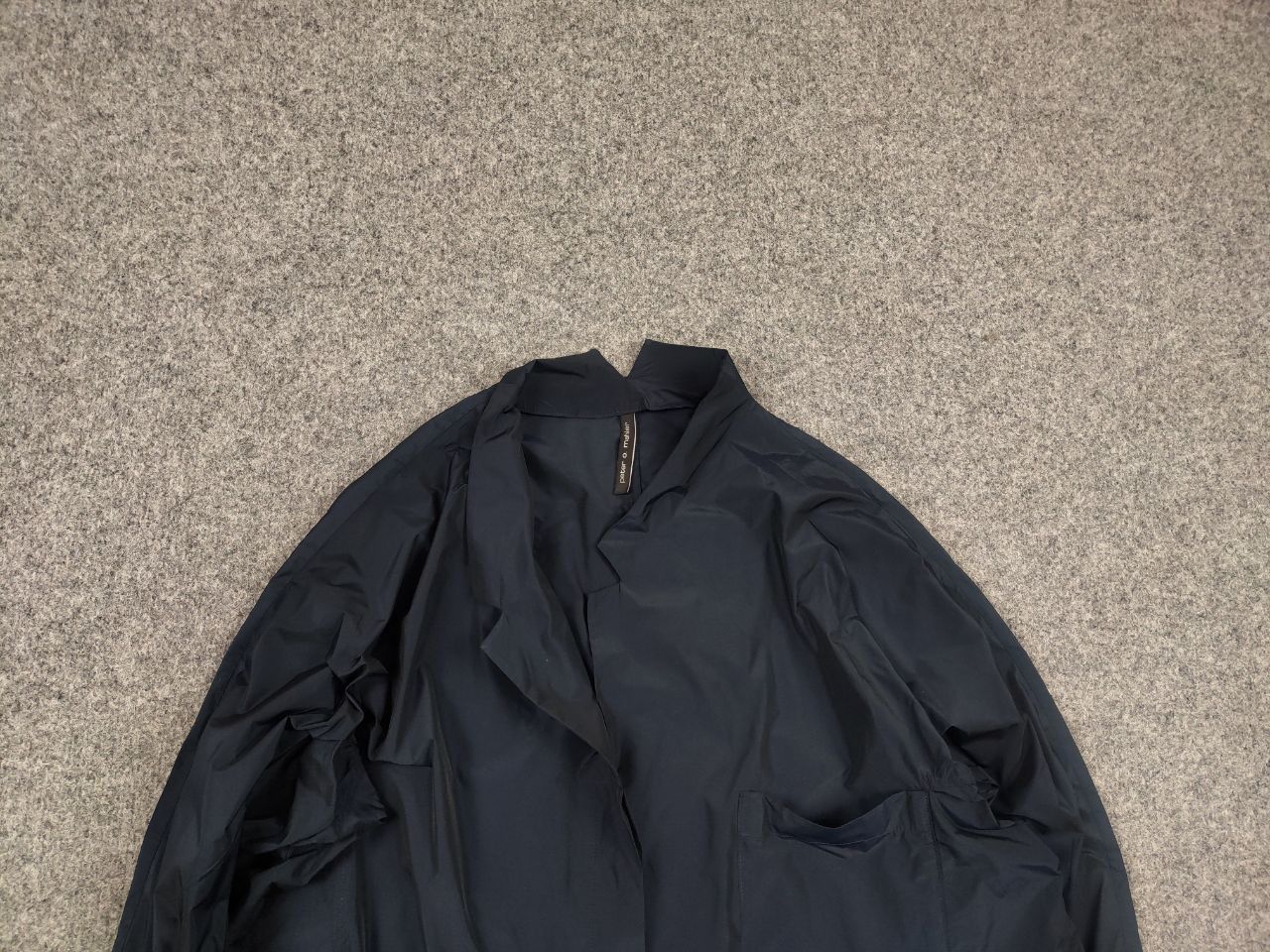 Vintage Peter O. Mahler Designer Asymmetrical Navy Jacket Minimalist Size L / US 10 / IT 46 - 4 Thumbnail