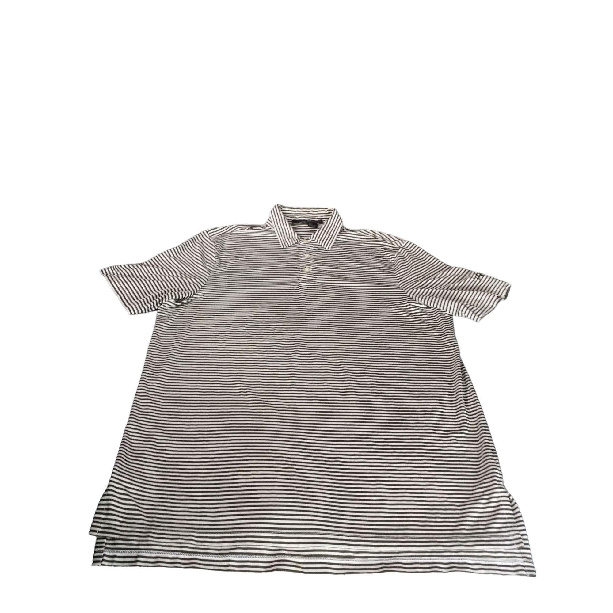 RLX Ralph Lauren RLX Ralph Lauren Polo Shirt Men Sz L Striped Black White Gol Size US L / EU 52-54 / 3 - 1 Thumbnail