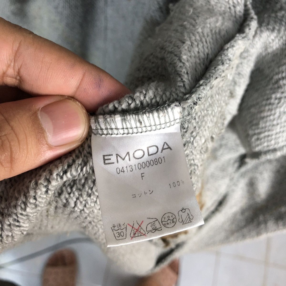 Homespun Knitwear × Japanese Brand Emoda Grey Cardigan Knitwear #A1693 Size L / US 10 / IT 46 - 11 Thumbnail