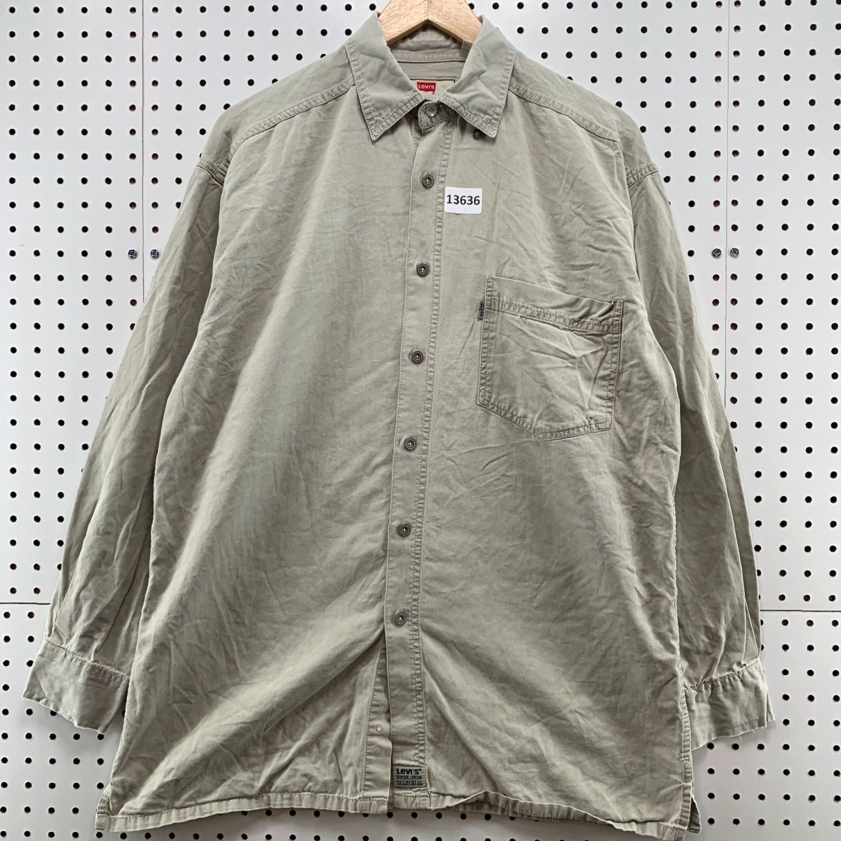 Levi's Levi's Shirt Adult Medium Brown Button-Down Long Sleeve Mens Size US M / EU 48-50 / 2 - 5 Thumbnail