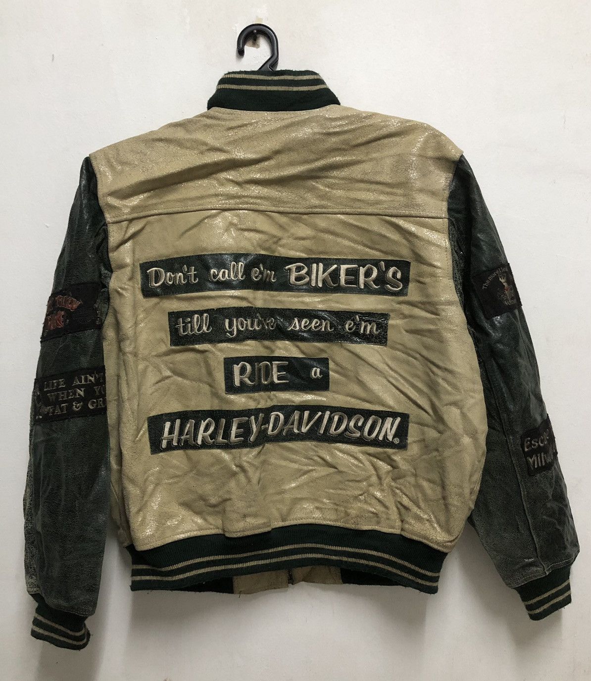 Harley Davidson × Vintage Vtg leather jacket harley davidson Size US L / EU 52-54 / 3 - 2 Thumbnail