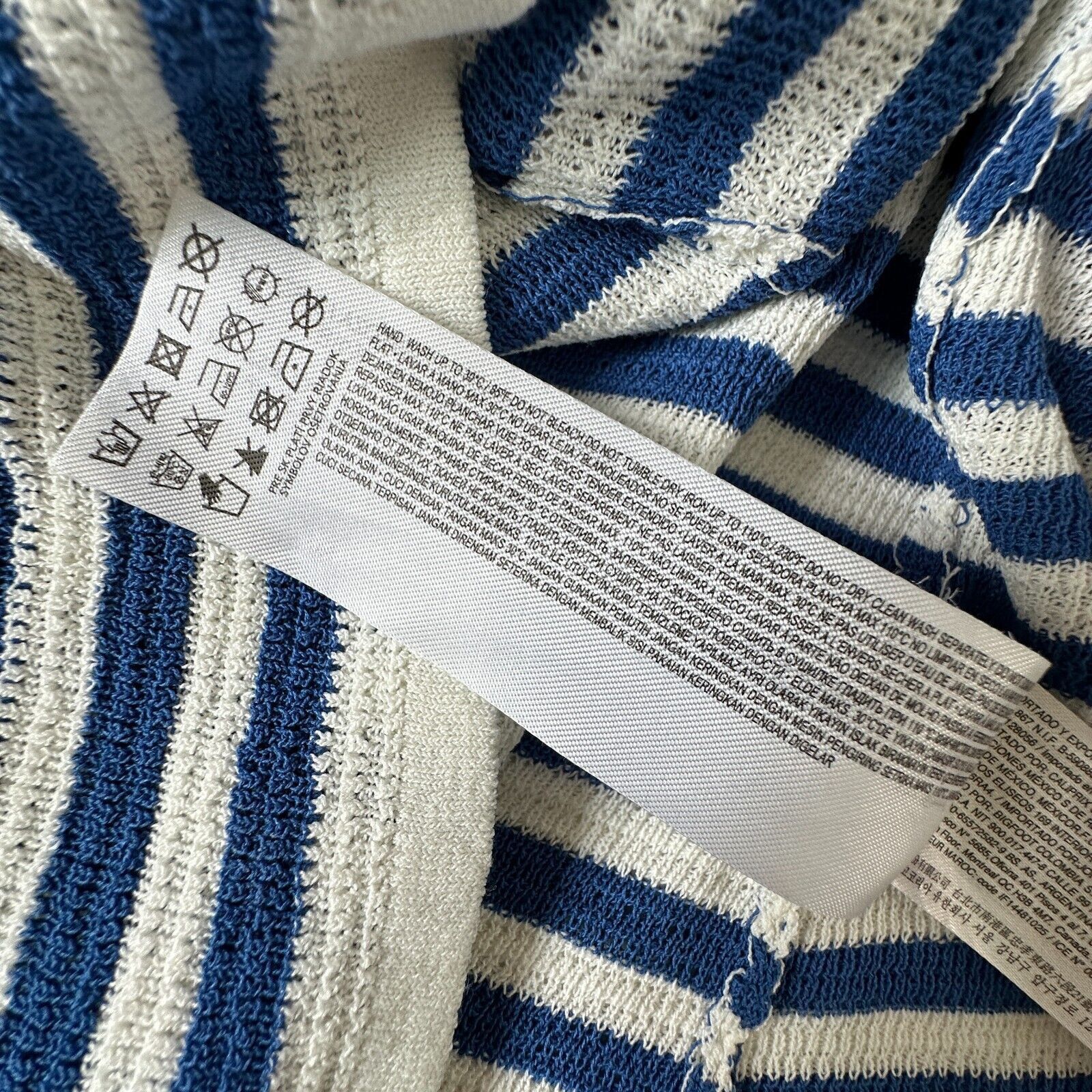 Mango MNG White Blue Striped V-Neck Thin Straps Maxi Dress XXS Size XXS / US 00 / IT 34 - 11 Thumbnail