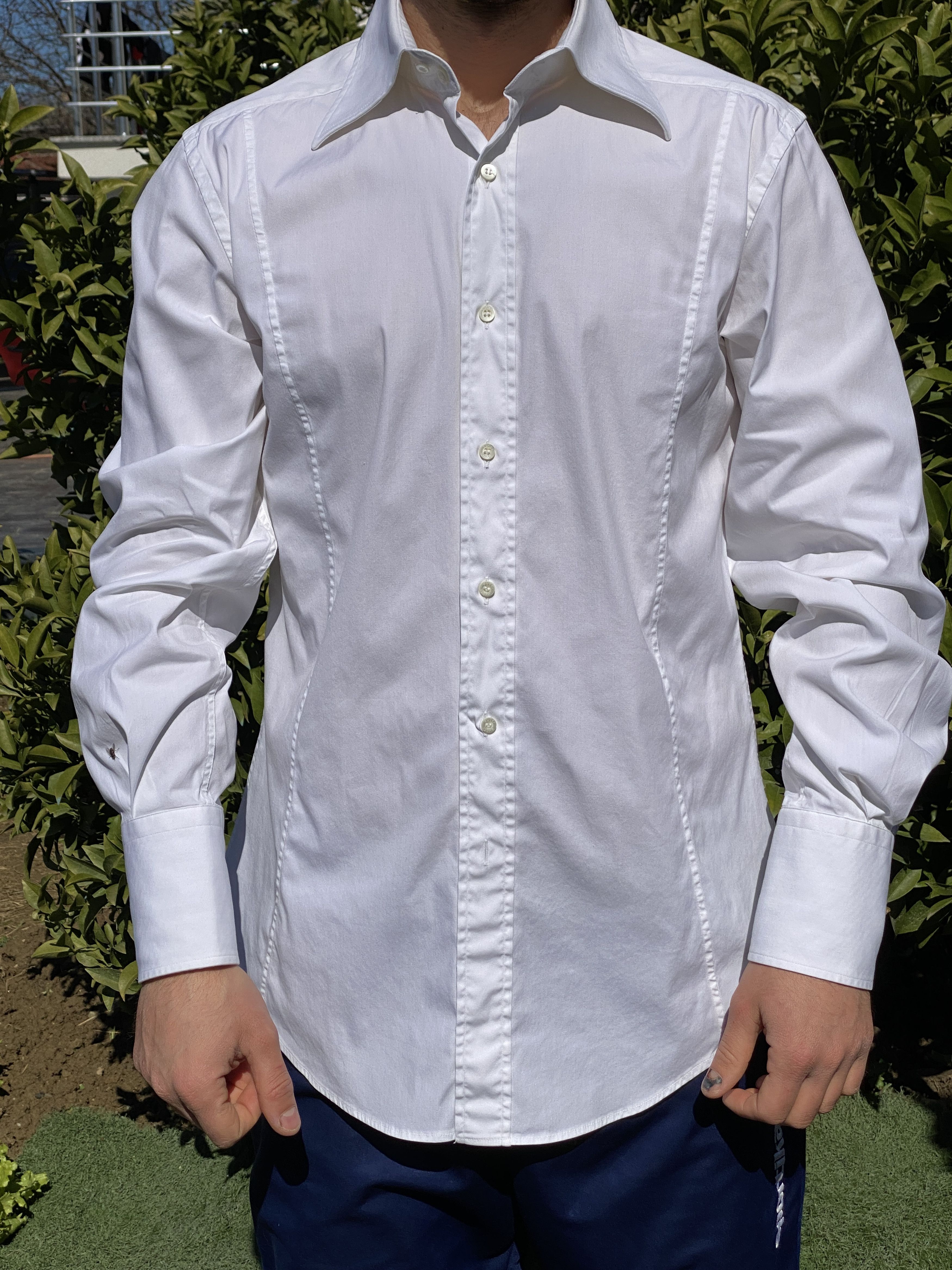 Gucci Royal Fit Gucci Dress Shirt French Cuff Chemise Sz 42 16 1/2 Size US L / EU 52-54 / 3 - 1 Thumbnail