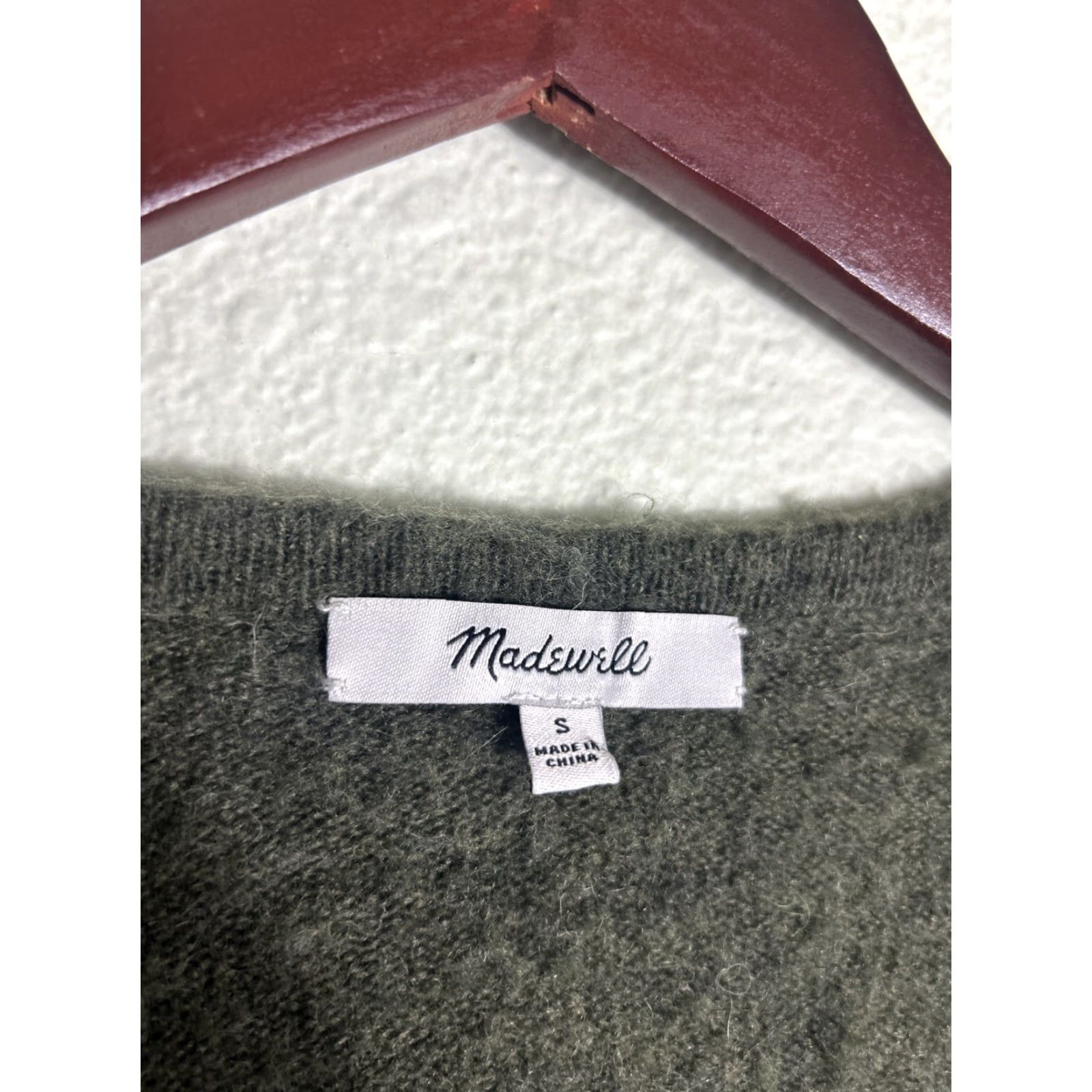 Madewell Madewell Cardigan Sweater Womens Green S Merino Wool Alpaca Open Front Pockets Lightweight Casual Workwear Fall Winter Spring M4226 Size S / US 4 / IT 40 - 4 Thumbnail