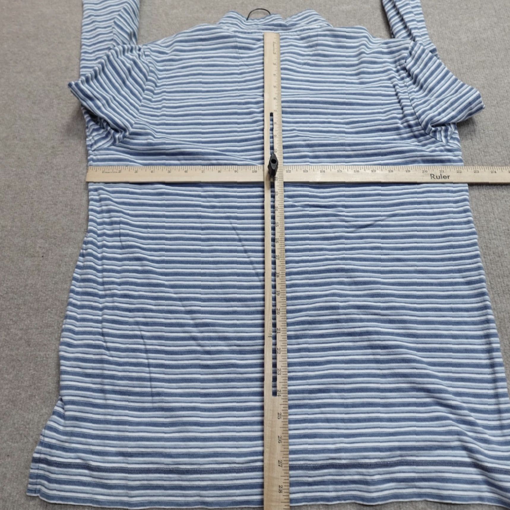johnnie-O johnnie-O Sweater Long Sleeve Blue Striped 1/4 Button Mock Collar Pullover L Men Size US L / EU 52-54 / 3 - 5 Thumbnail