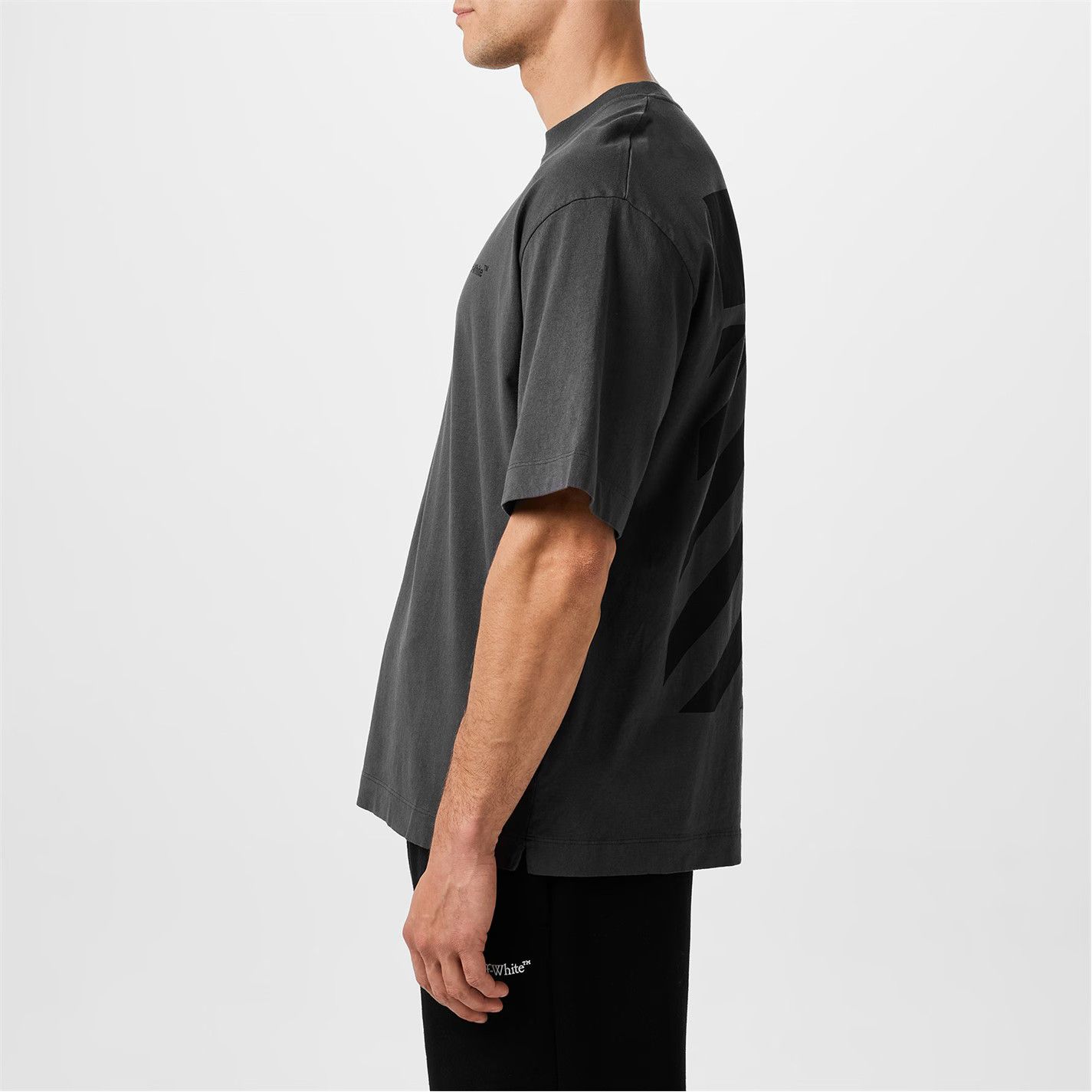 Off-White o1g2r1mq0226 Skate Short Sleeve T-Shirt In Gray Size US XXS / EU 40 - 6 Thumbnail
