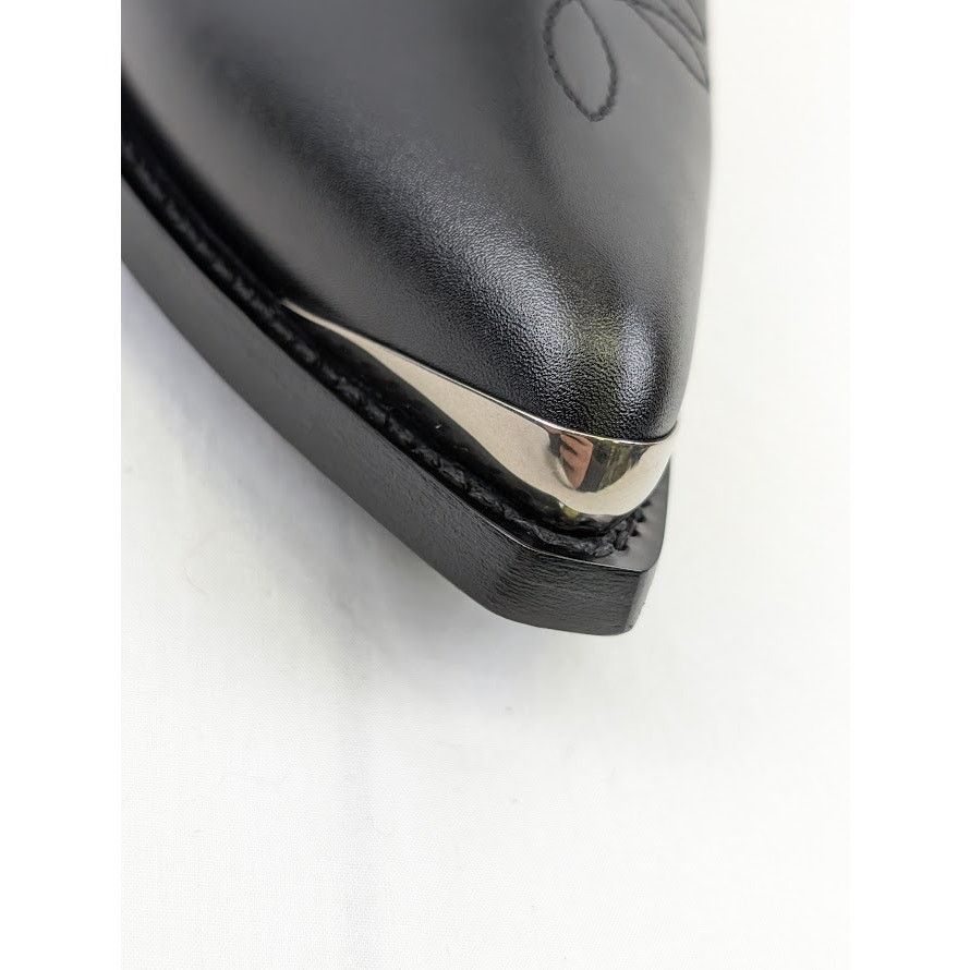 Celine o1rshd1 Shiny Calfskin Zipped Boot W/Metal Toe 50 in Black Size US 6 / EU 39 - 8 Thumbnail