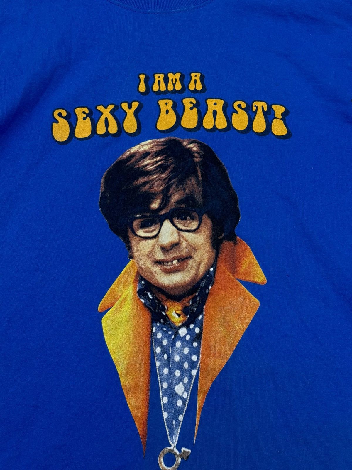 Vintage 2002 Ostin Powers I Am Sexy Beast Vintage Blue t-shirt Size US XL / EU 56 / 4 - 8 Thumbnail