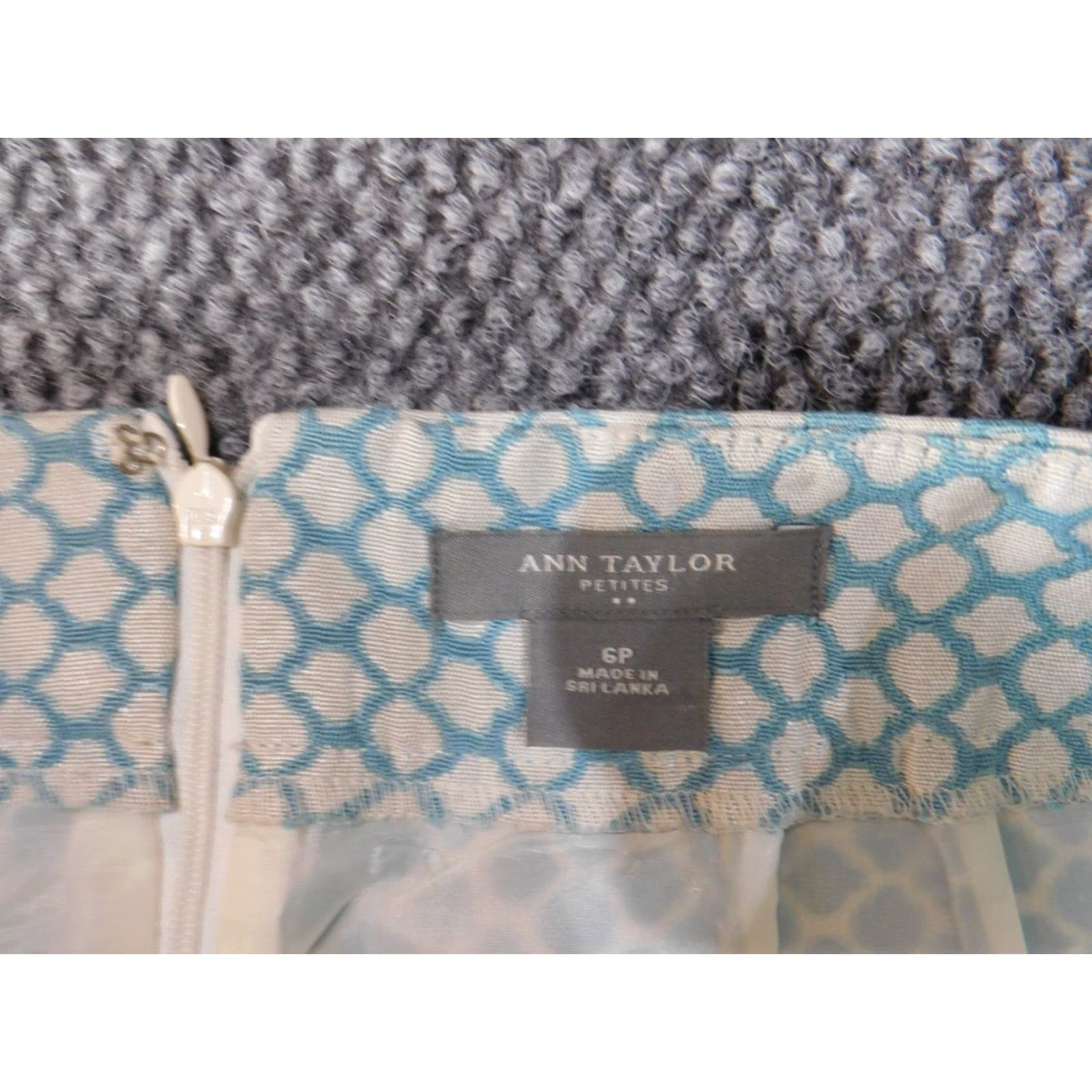 Ann Taylor Ann Taylor Skirt Womens 6P Petites Blue Plaid Zip A-line Knee Length Lined Slit Designer Womens Size 28" / US 6 / IT 42 - 6 Thumbnail