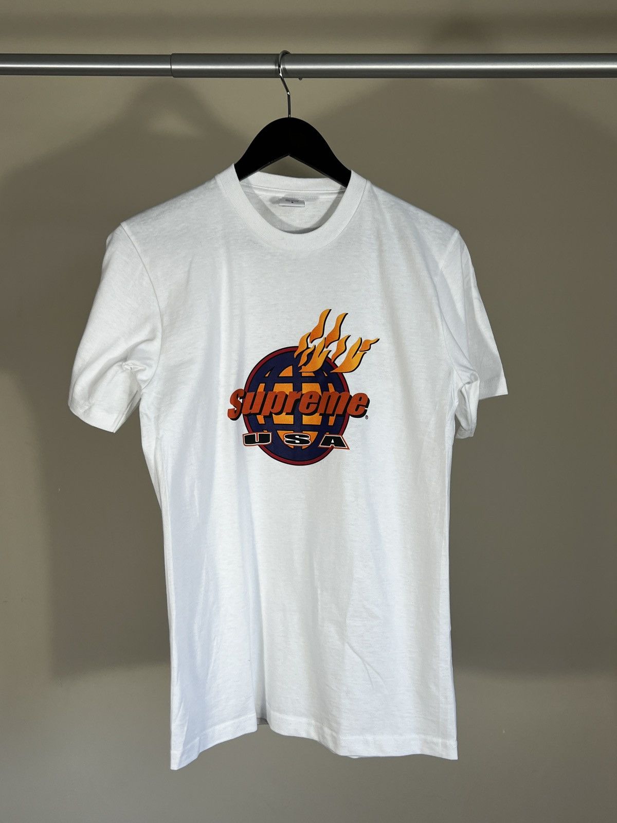 Supreme Supreme USA Flaming T-Shirt Size US S / EU 44-46 / 1 - 1 Thumbnail