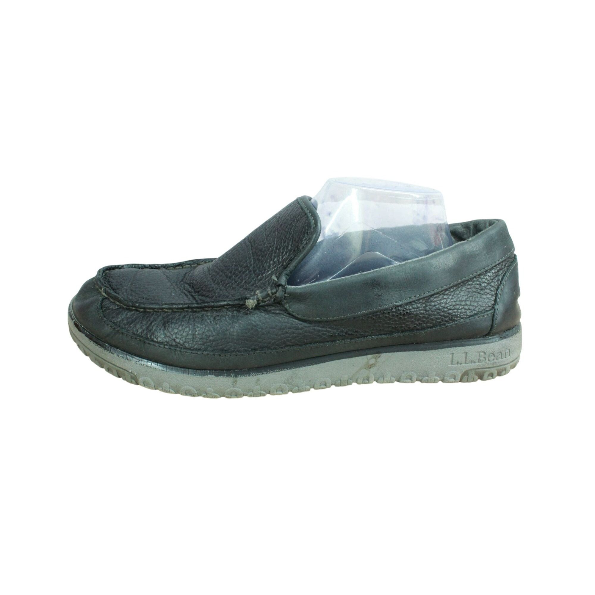 L.L. Bean LL Bean Men's Black Leather All Week Slip On Moccasins Size US 11 / EU 44 - 1 Thumbnail