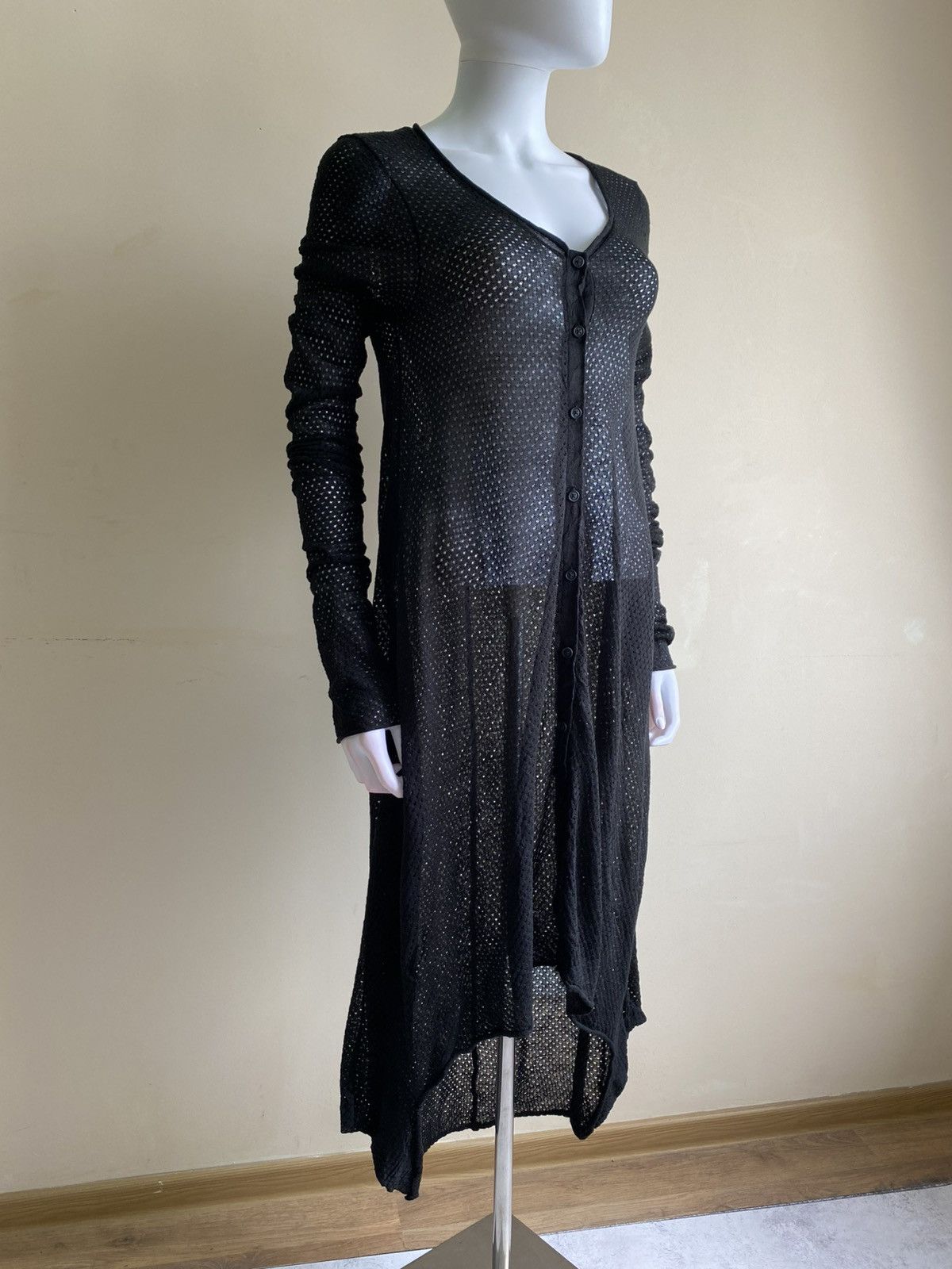 Rundholz Rundholz Black Label Avant Garde Mesh Button Up Midi Dress Size XS / US 0-2 / IT 36-38 - 4 Thumbnail