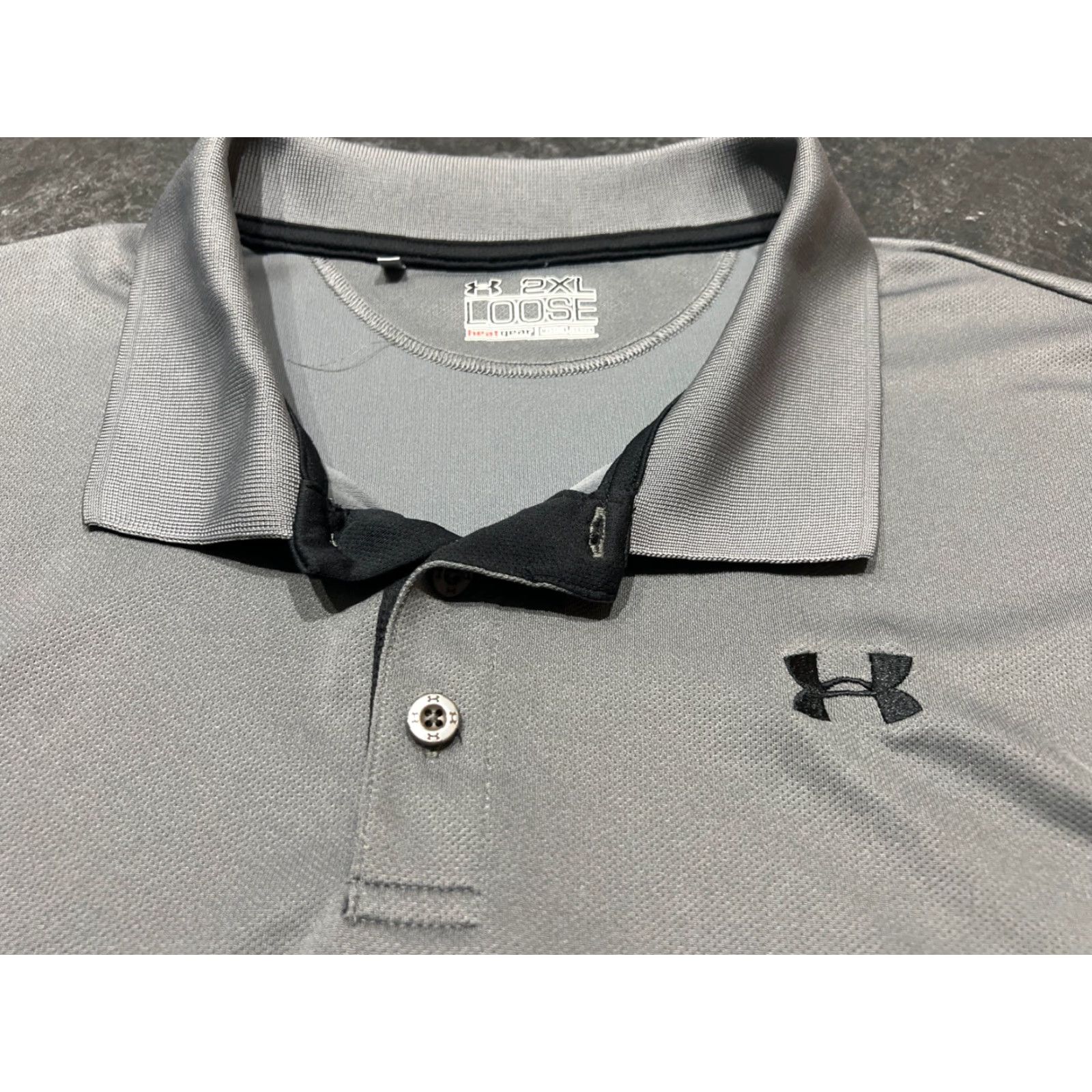 Under Armour **Under Armour Men's 2XL Gray Long Sleeve Polo Shirt UPF 50+ Loose Fit** User: Under Armour Men's 2XL Gray Long Sleeve Polo Shirt UPF 50+ Loose Fit Size US XXL / EU 58 / 5 - 7 Thumbnail