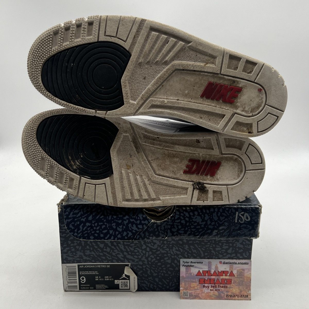 Jordan Brand Air Jordan 3 denim fire red Size US 9 / EU 42 - 8 Thumbnail