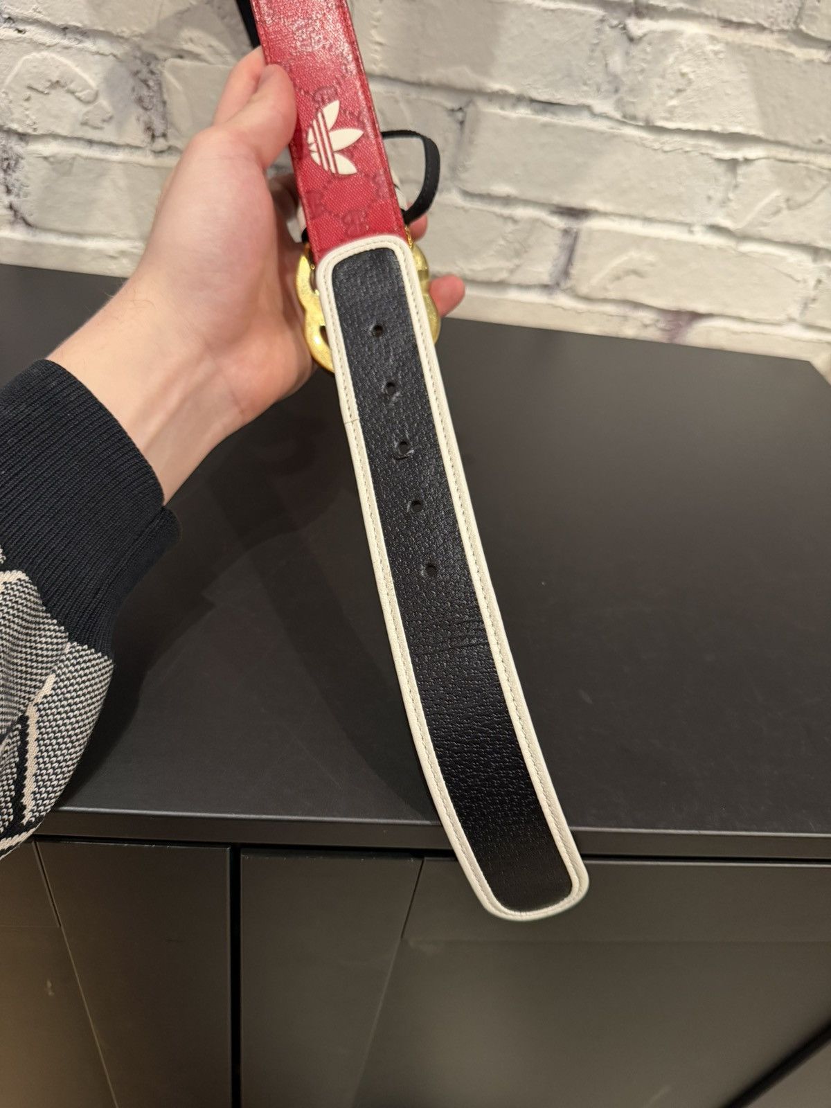 Adidas × Gucci Gucci x Adidas Leather Belt Size 32 - 14 Thumbnail