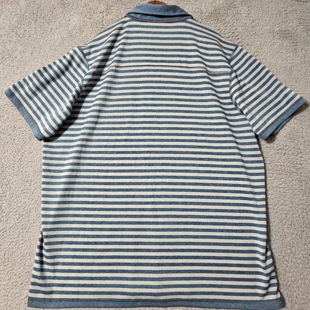 Oakley Oakley Shirt Mens 2XLT Blue Gray Striped Half Snap Button Polo Golf Reversible Size US XXL / EU 58 / 5 - 3 Thumbnail