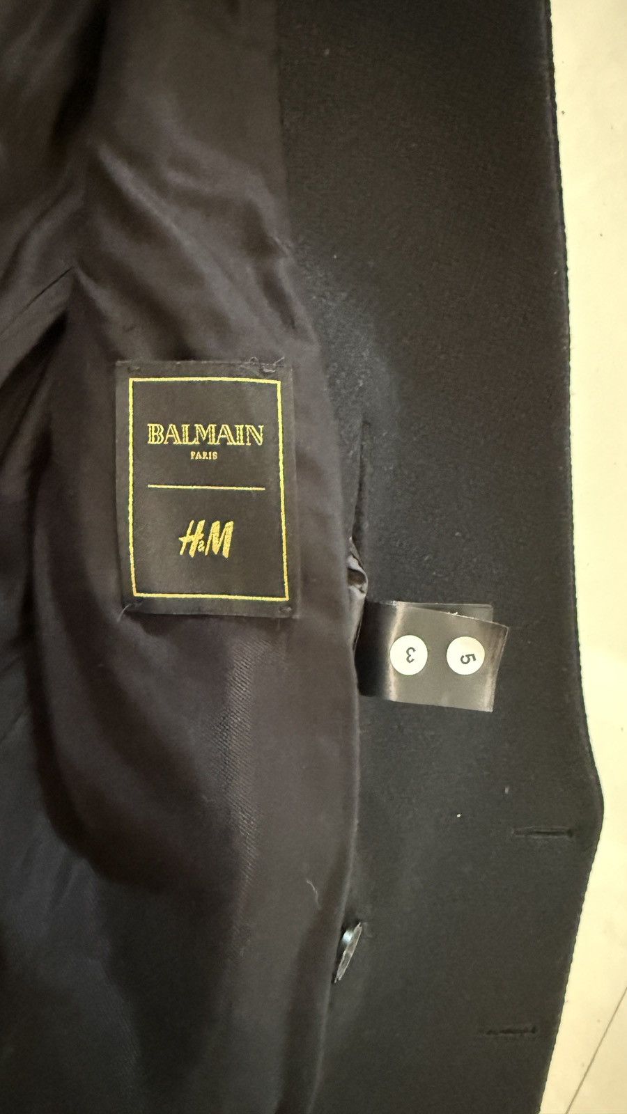 Balmain × H&M Balmain x H&M Wool Military Coat – Black – IT 50 / US 40 Size US M / EU 48-50 / 2 - 12 Thumbnail
