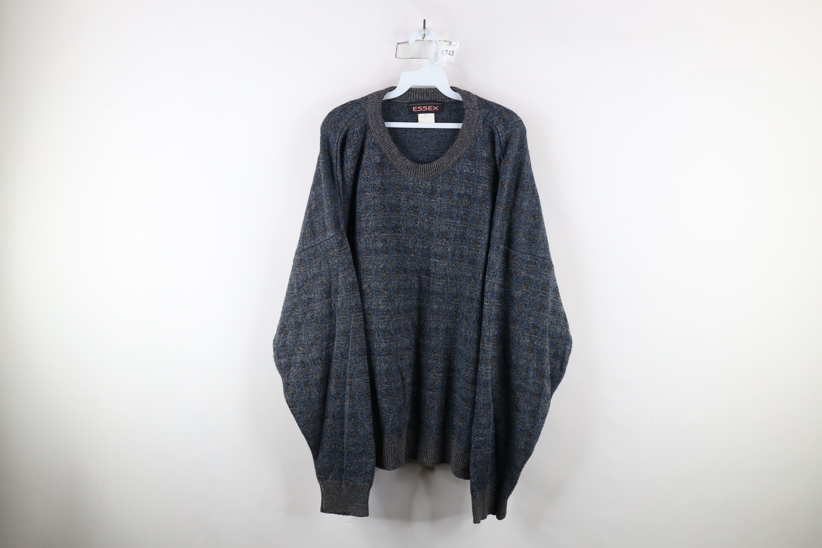 Vintage Vintage 90s Coogi Style Checkered Knit Dad Sweater Size US XXL / EU 58 / 5 - 1 Thumbnail