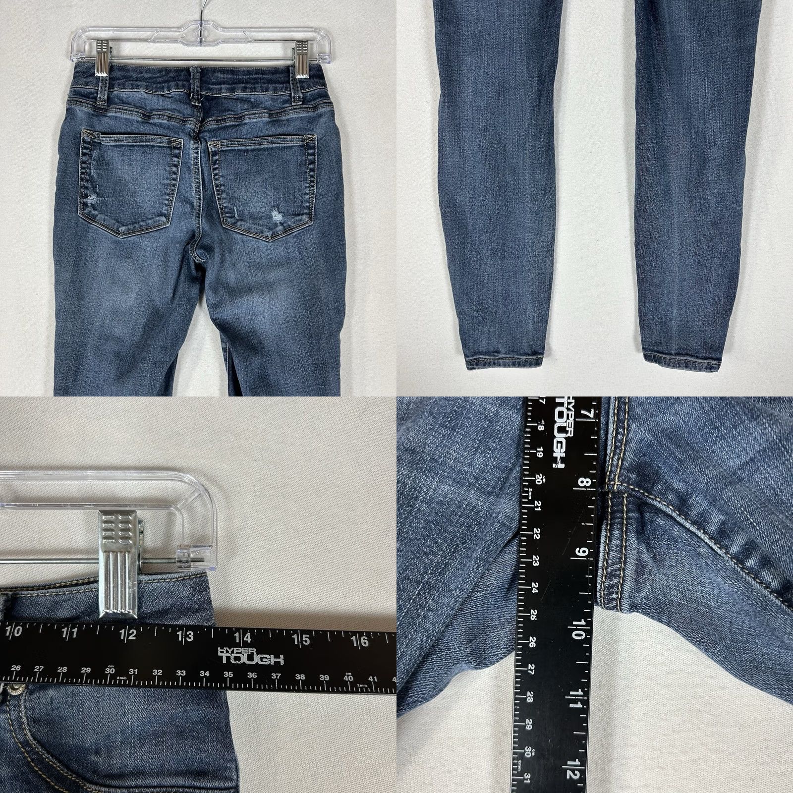 Vintage Maurices Skinny Jeans Womens XS Reg Blue Medium Wash Stretch Low Rise Denim Size 26" / US 2 / IT 38 - 8 Thumbnail