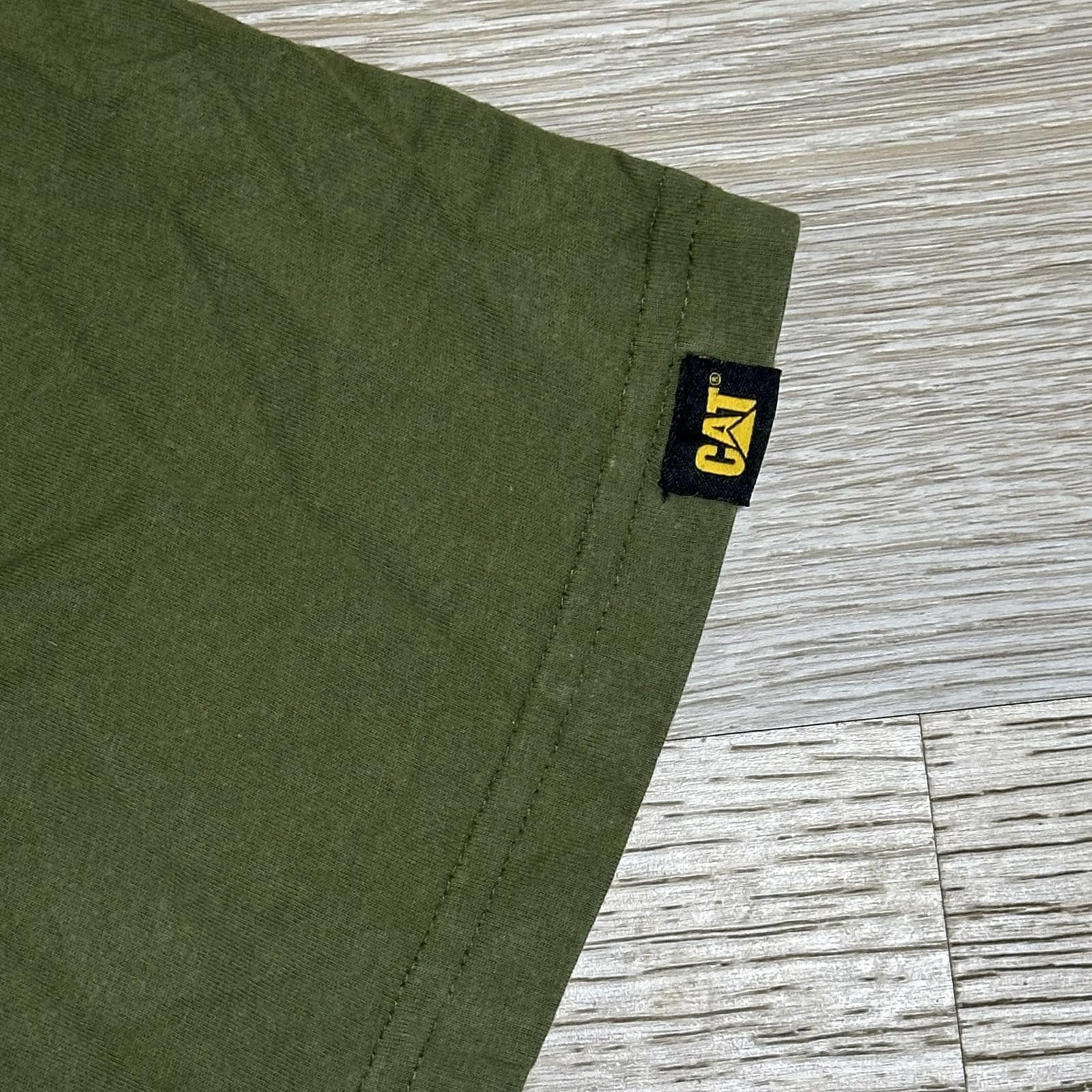 Caterpillar CAT Mens T-shirt Large Green workwear graphic Size US L / EU 52-54 / 3 - 3 Thumbnail