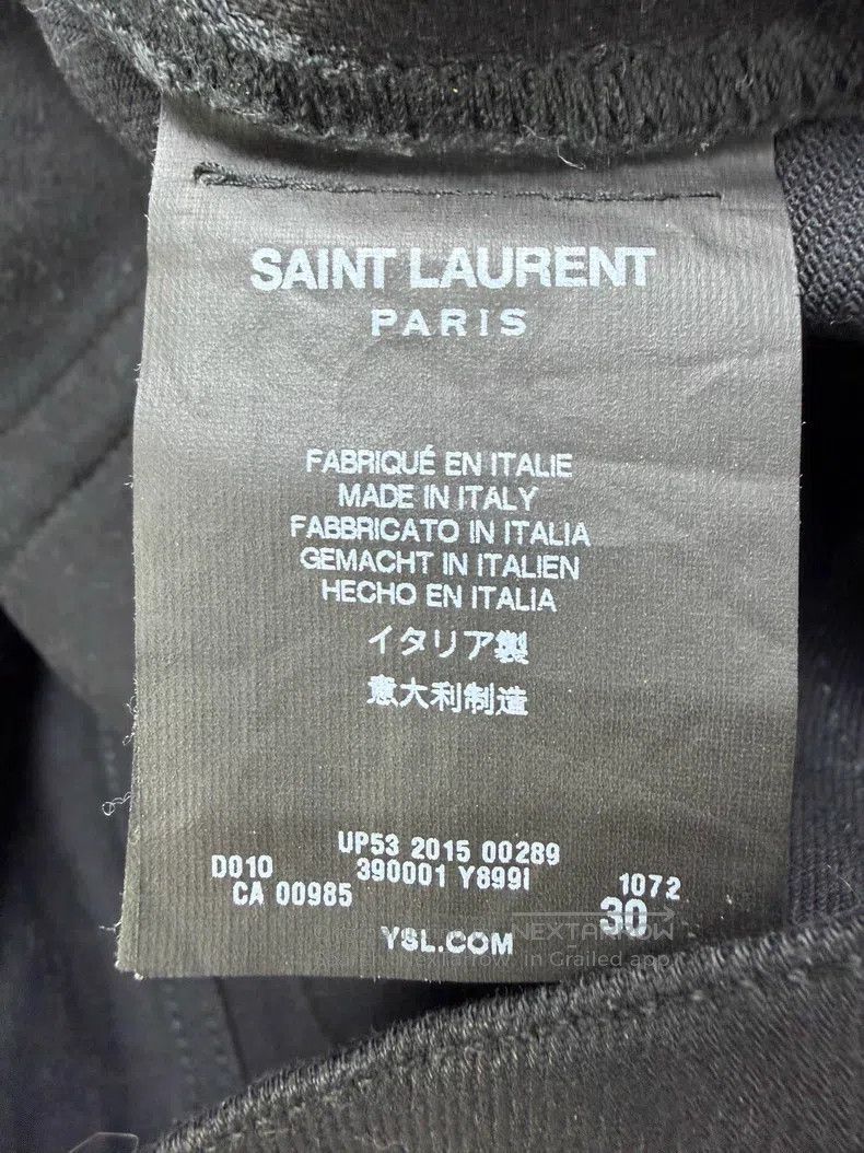 Saint Laurent Paris Saint Laurent Paris Black distressed denim jeans Size US 30 / EU 46 - 5 Thumbnail