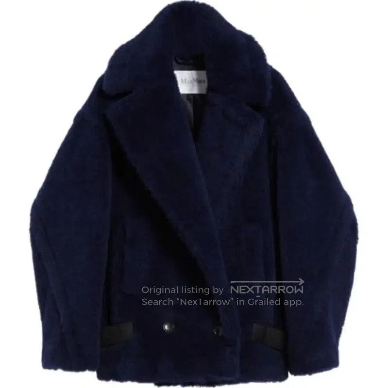 Max Mara MaxMara Dark Blue Wool Ladies Coat . Size M / US 6-8 / IT 42-44 - 1 Thumbnail