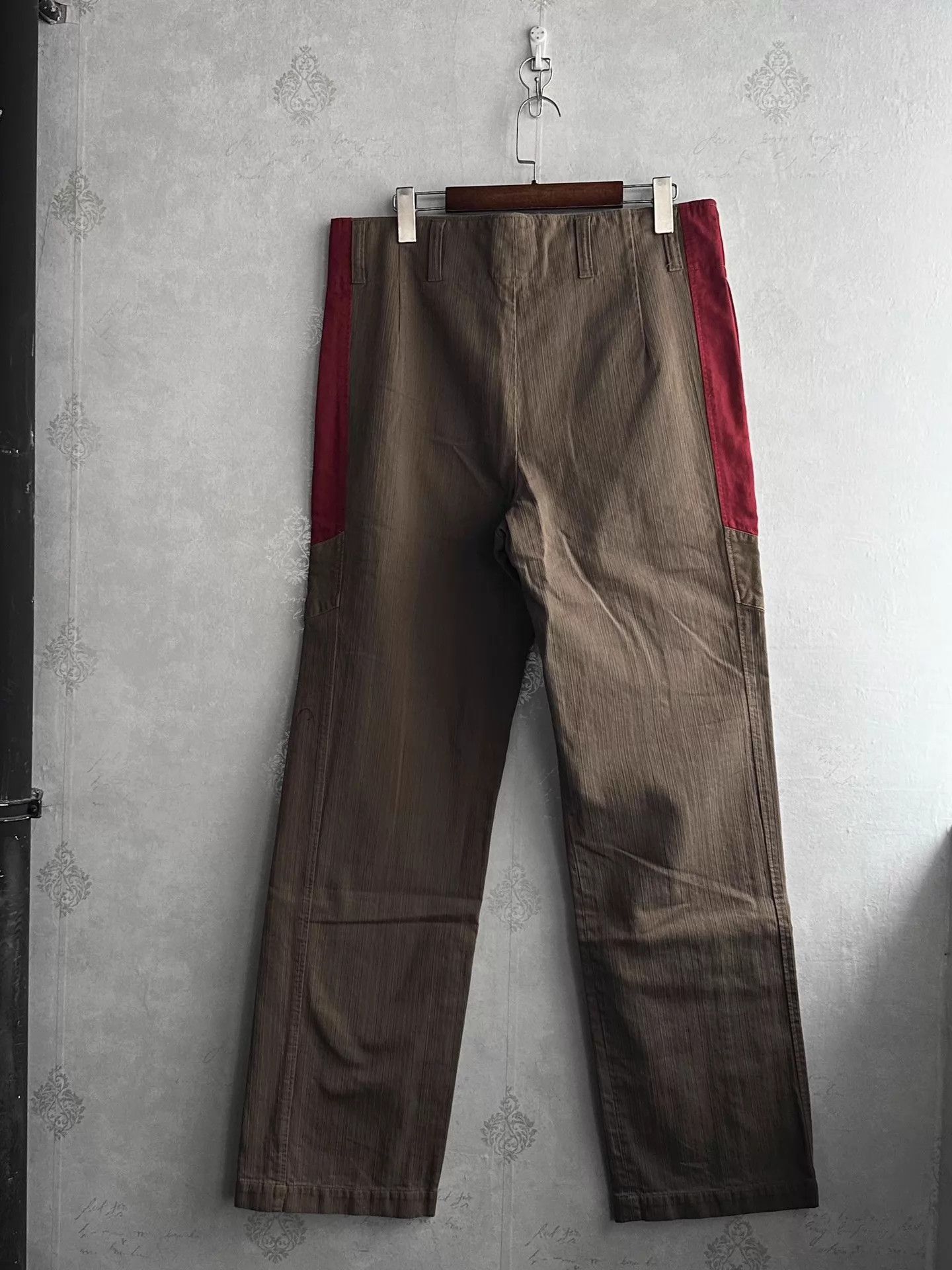 Dries Van Noten Dries Van Noten 00s Color-Block Webbing Side Pants Size 50 Size US 34 / EU 50 - 2 Thumbnail