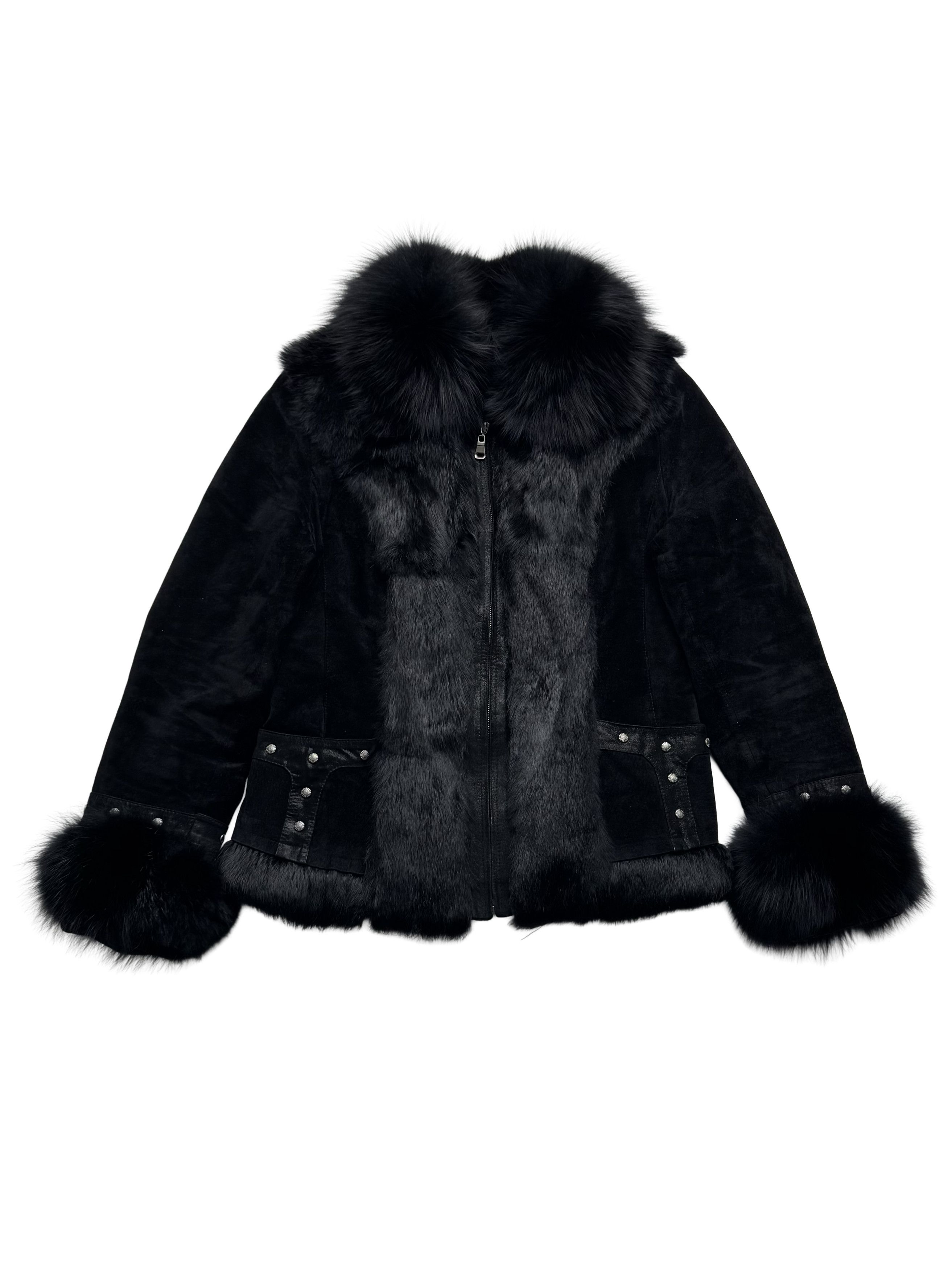 Vintage Vintage Real Suede Jacket With Real Fur Details Size M / US 6-8 / IT 42-44 - 5 Thumbnail