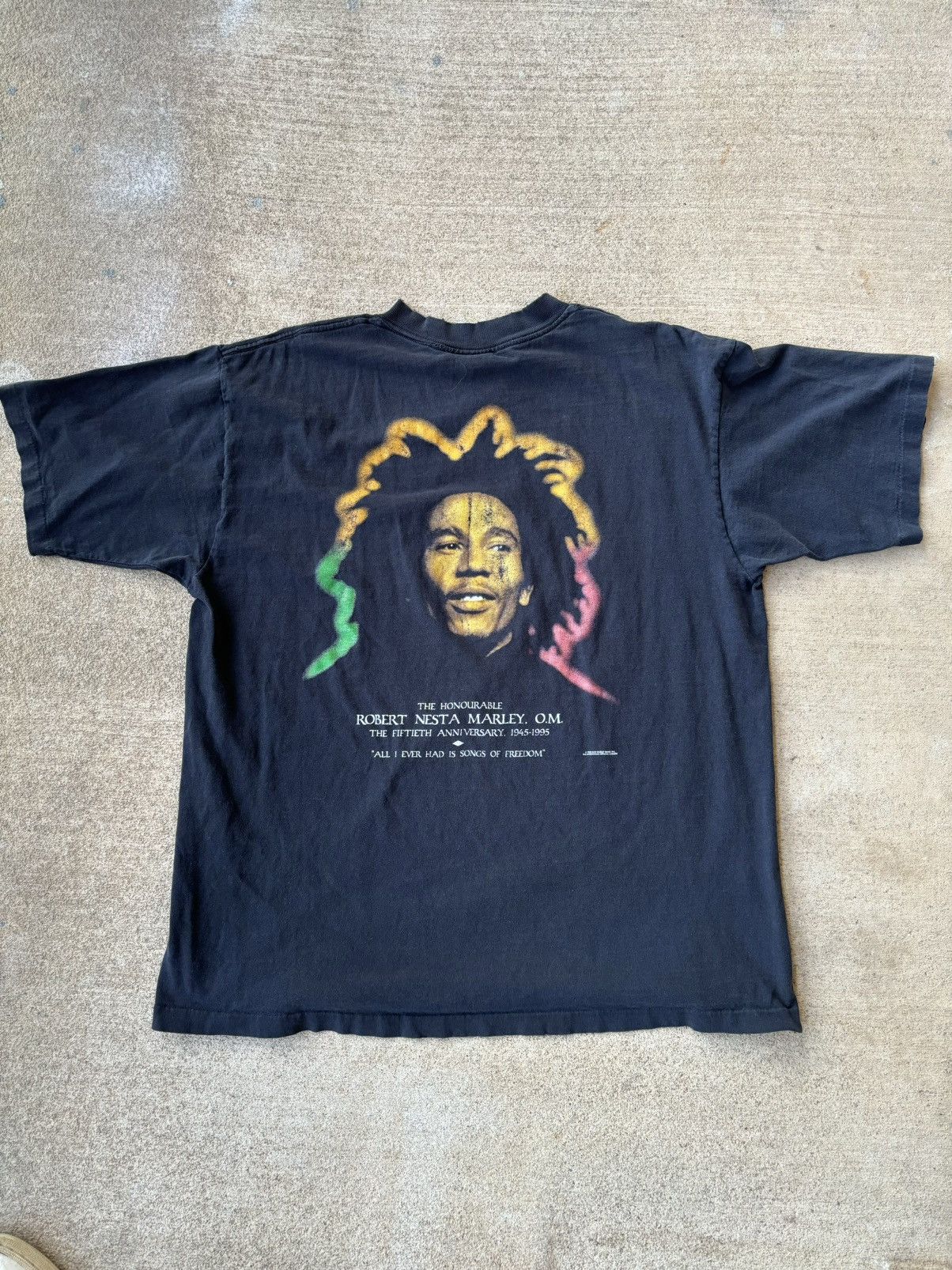 image of 1995 Bob Marley Tee in Black, Men's (Size XL)