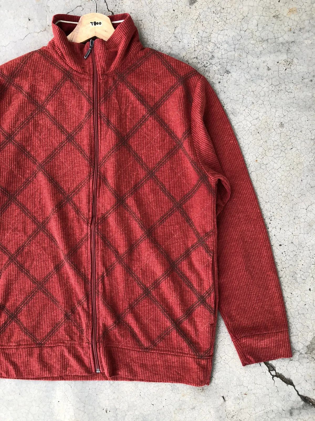 Beauty Beast × Designer × Japanese Brand Cardigan Ziper Sweater Jacket Checked Design Size US L / EU 52-54 / 3 - 2 Thumbnail