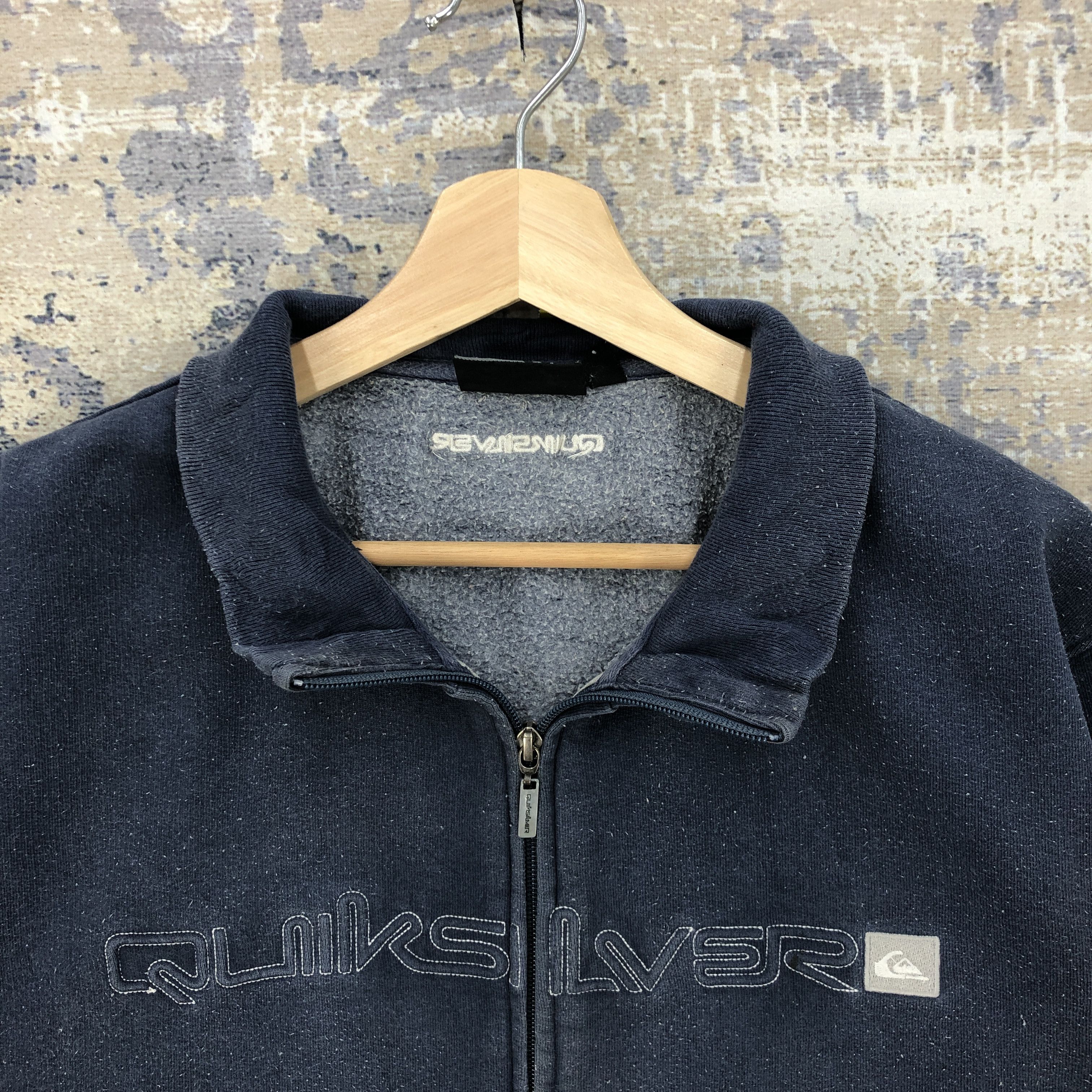 Quiksilver Vintage 90s Quiksilver Zipper Sweater Sweatshirt Jumper Size US L / EU 52-54 / 3 - 3 Thumbnail