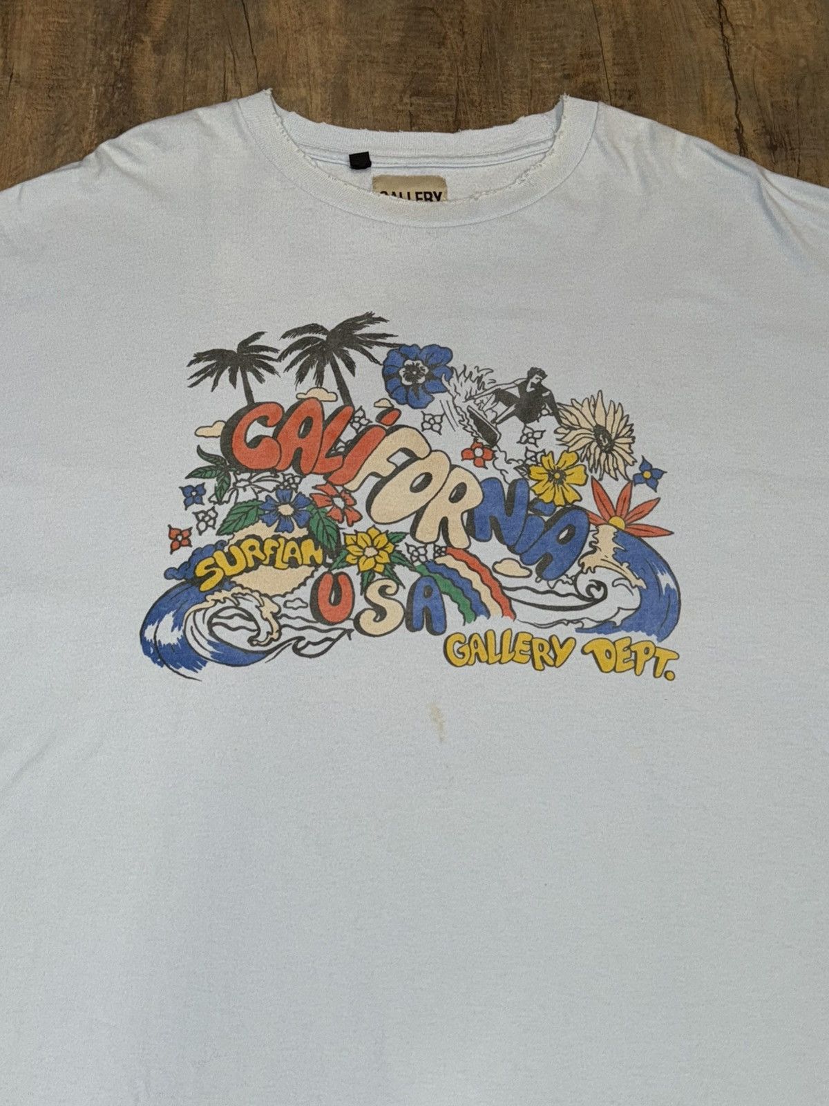 Gallery Dept California Surf Shack Souvenir Light Blue Tee