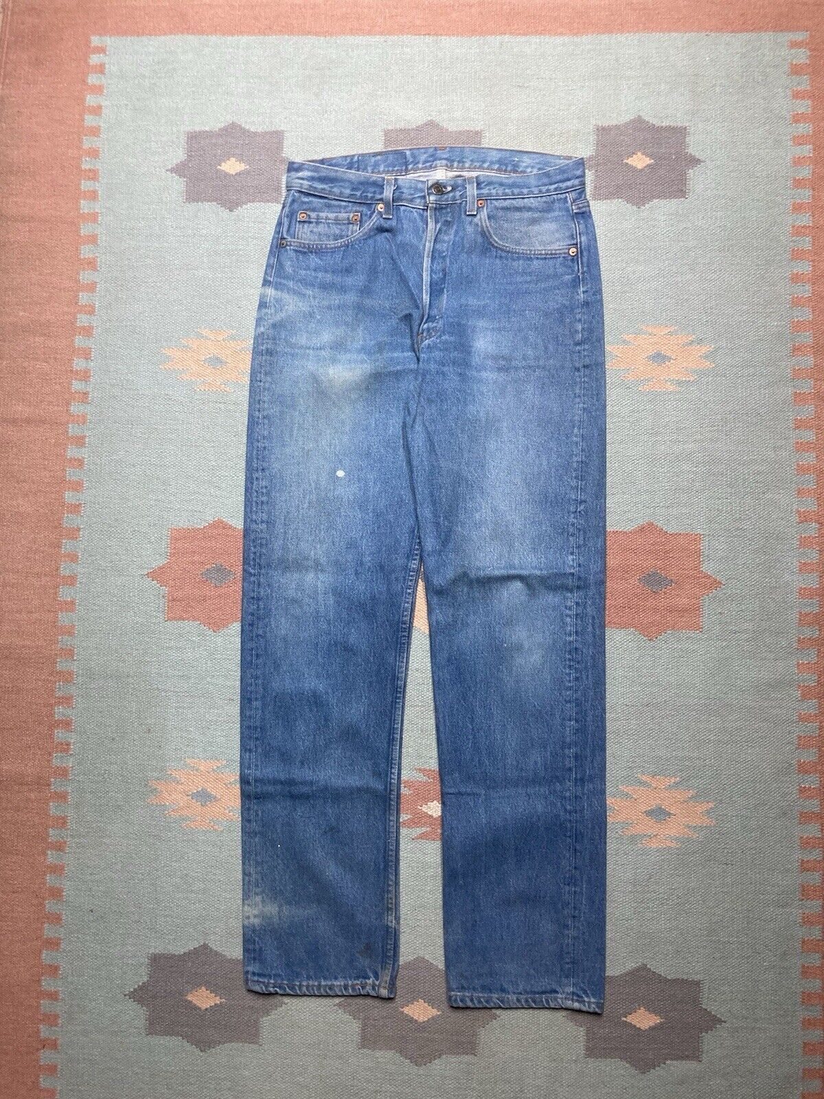 Levi's × Vintage Vtg Levi’s 501 jeans button fly straight leg USA faded 32x33 Size US 32 / EU 48 - 6 Thumbnail