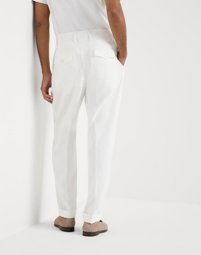 Brunello Cucinelli o1w1db10825 Pants in White Size US 32 / EU 48 - 4 Thumbnail