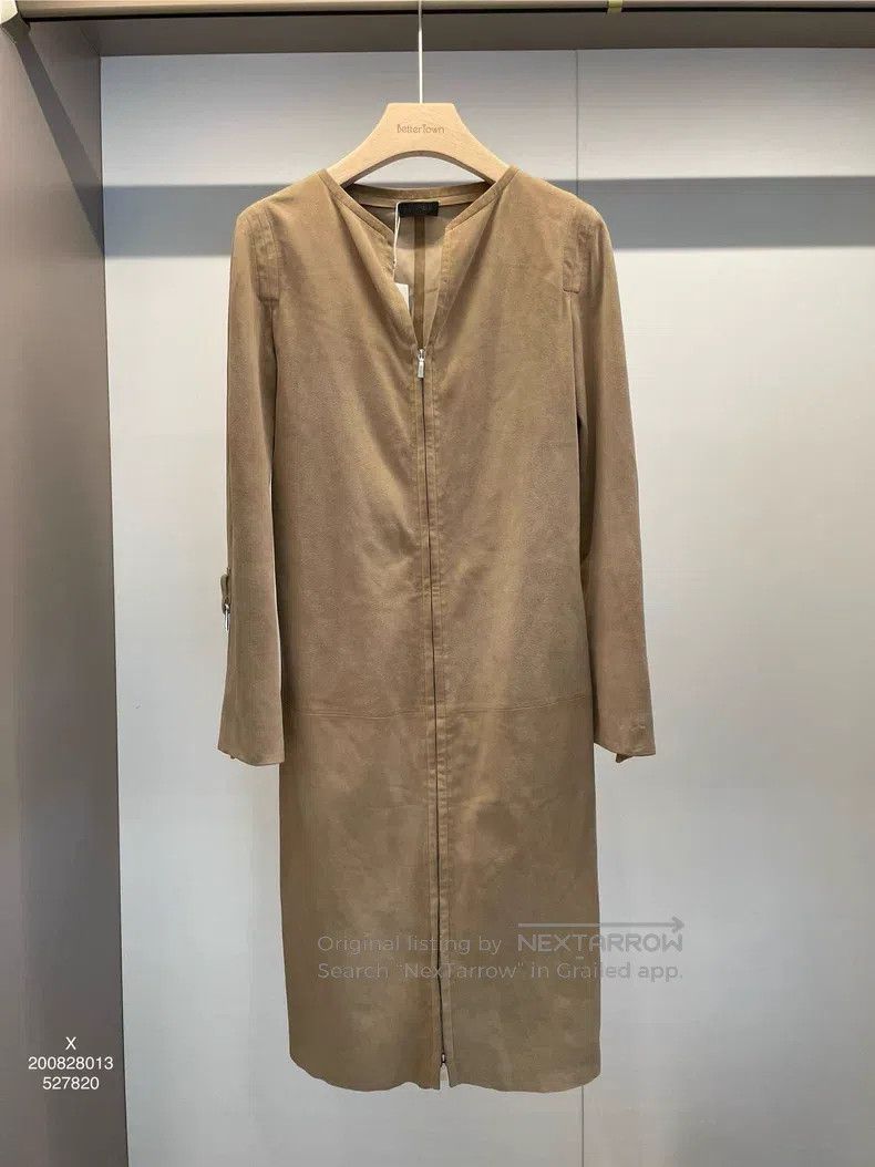 Loewe Loewe Khaki Buckskin Coat Size XS / US 0-2 / IT 36-38 - 1 Thumbnail