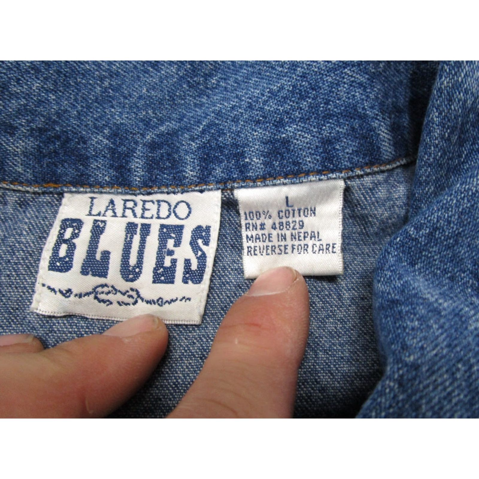 Vintage VINTAGE Laredo Western Denim Jacket Womens Size L Blue Trucker Size 36" / US 14 / IT 50 - 2 Thumbnail
