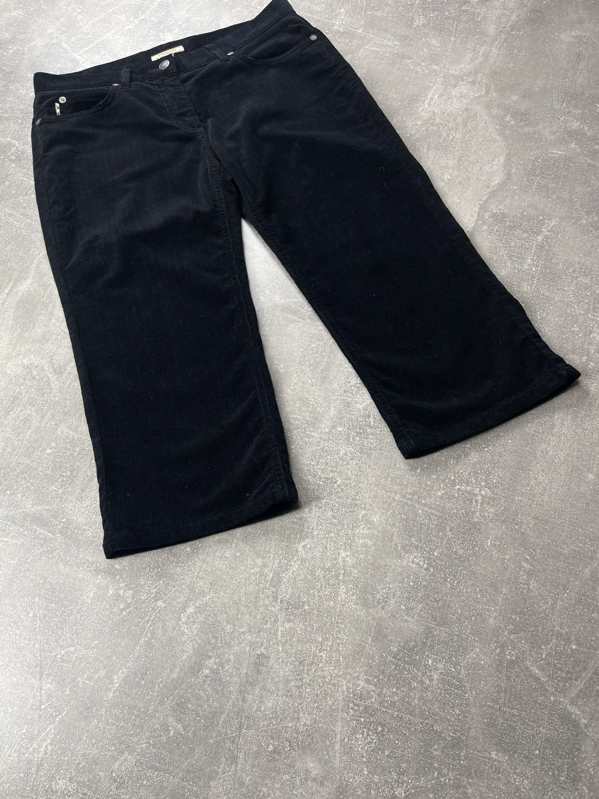 Burberry Burberry London Black Corduroy Cropped Pants Size 40" / US 18 - 7 Thumbnail