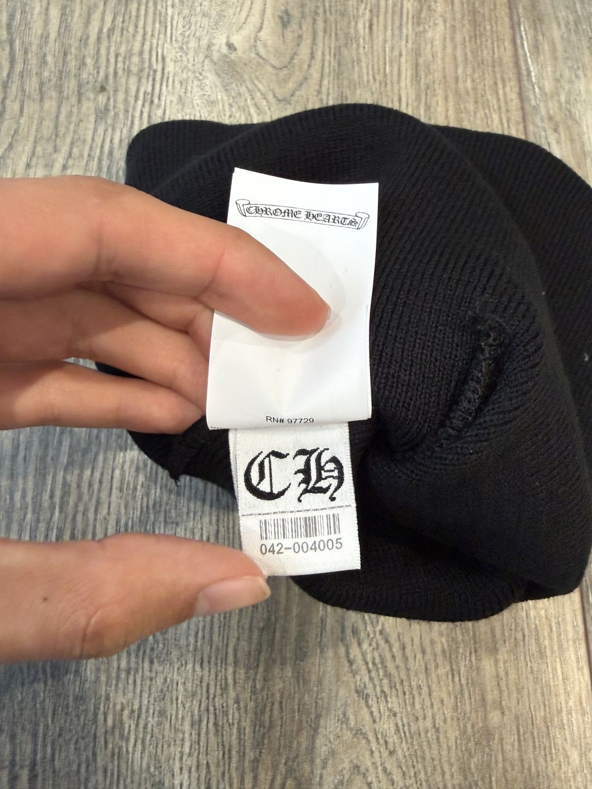 Chrome Hearts Chrome Hearts Black Embroidered Beanie Size ONE SIZE - 6 Thumbnail