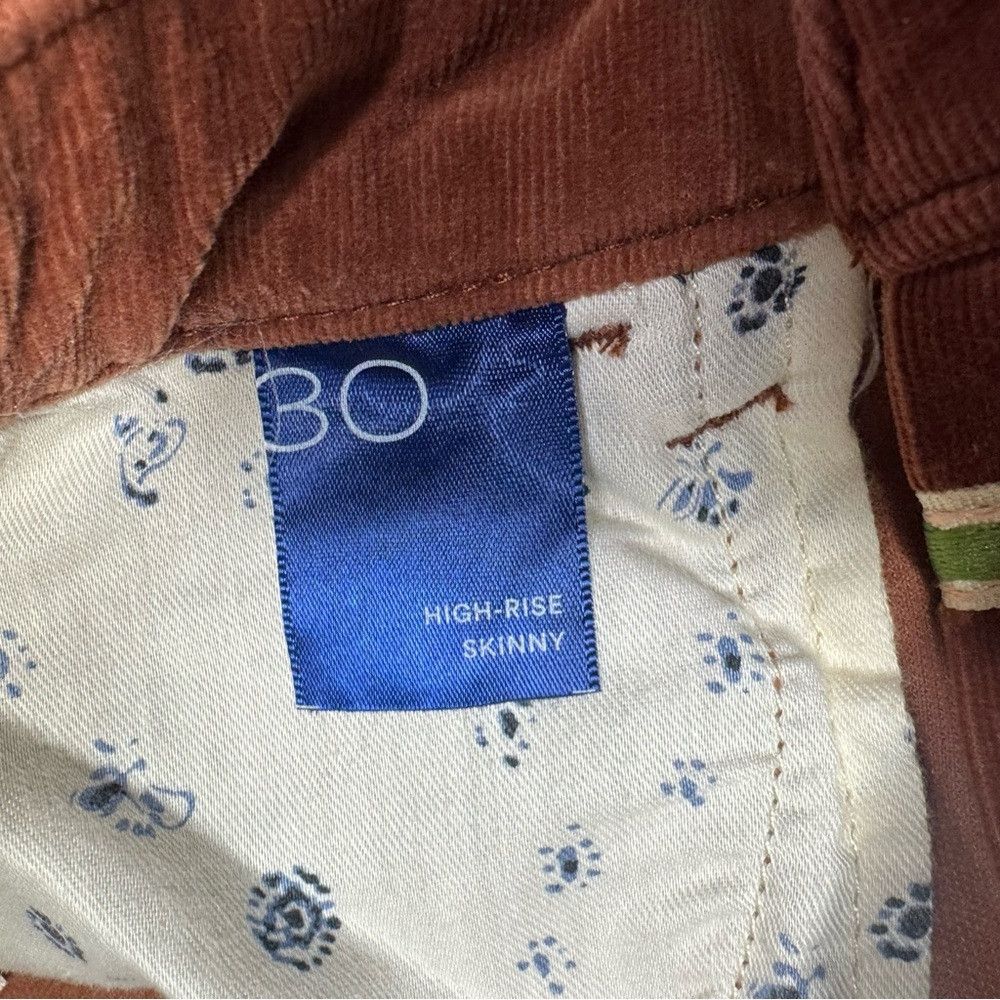 Anthropologie NWT New $110 Anthropologie Pilcro High Rise Skinny Corduroy Size 30" / US 8 / IT 44 - 8 Thumbnail