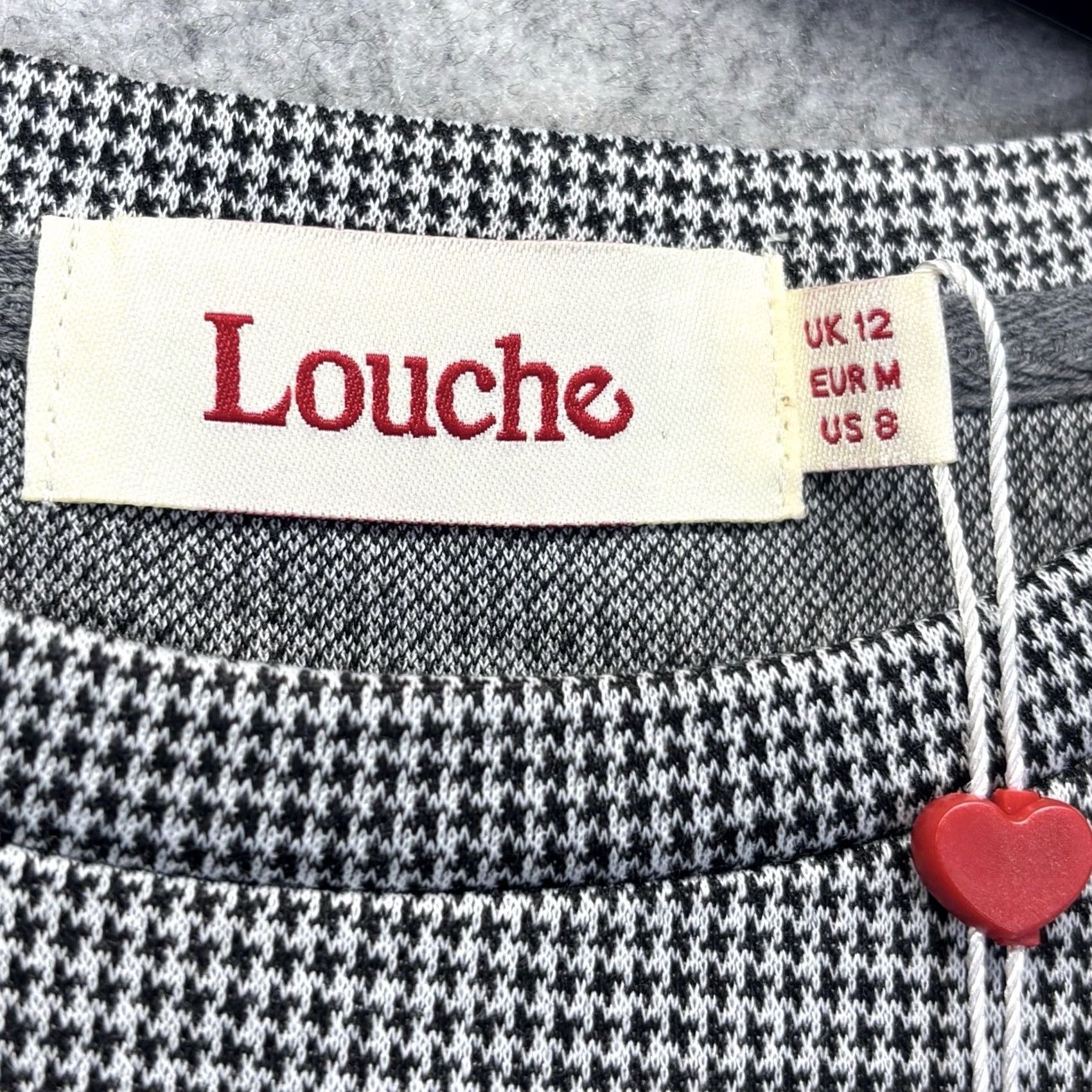 Vintage Louche Dress Womens 12 Kiron Women Black White Houndstooth New With Tags BNWT Size XL / US 12-14 / IT 48-50 - 5 Thumbnail
