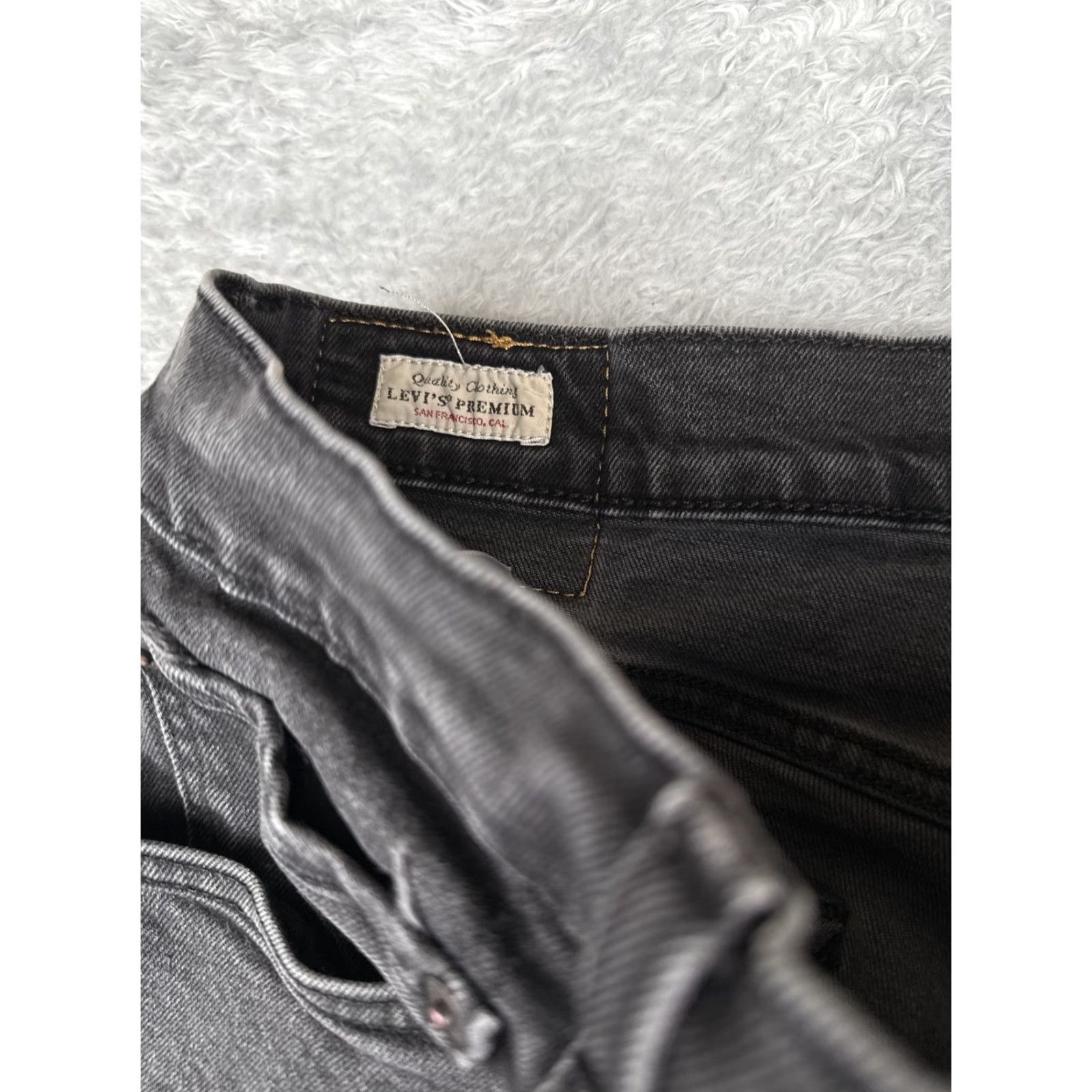 Levi's Levis Premium 512 Jeans Mens 34x32 31x29 Black Slim Tapered Denim Size US 34 / EU 50 - 6 Thumbnail